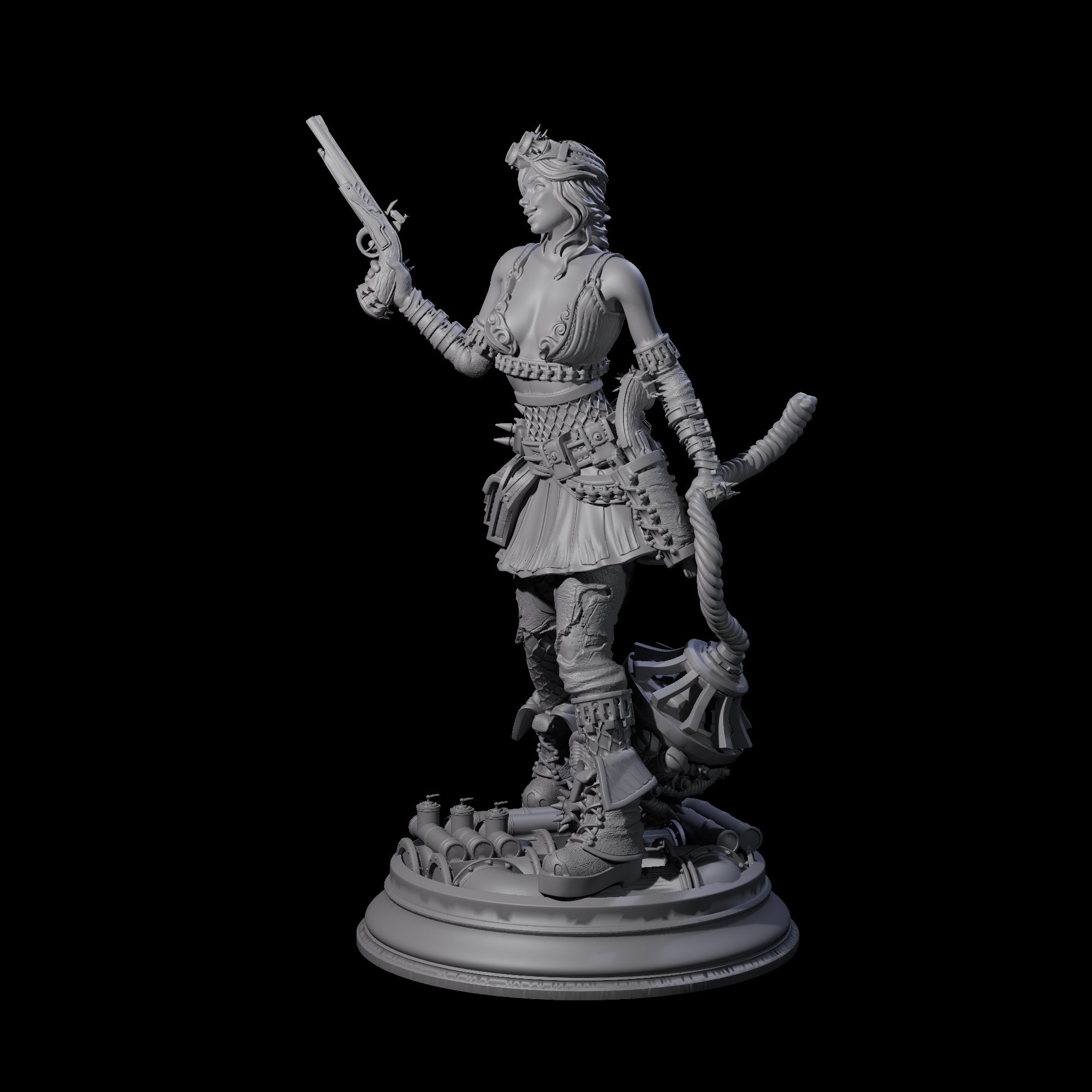 Whimsical Gunslinger Miniature for Dungeons and Dragons, Pathfinder or other TTRPGs