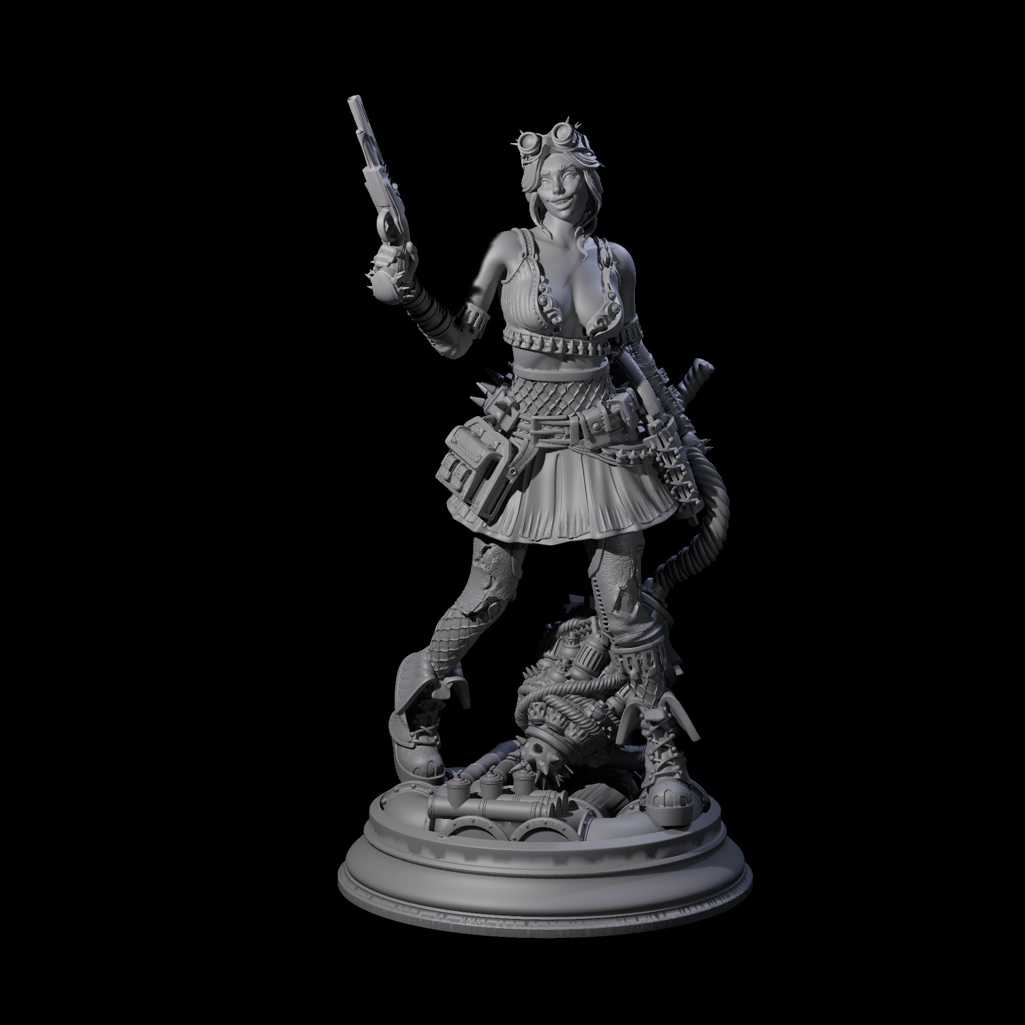 Whimsical Gunslinger Miniature for Dungeons and Dragons, Pathfinder or other TTRPGs