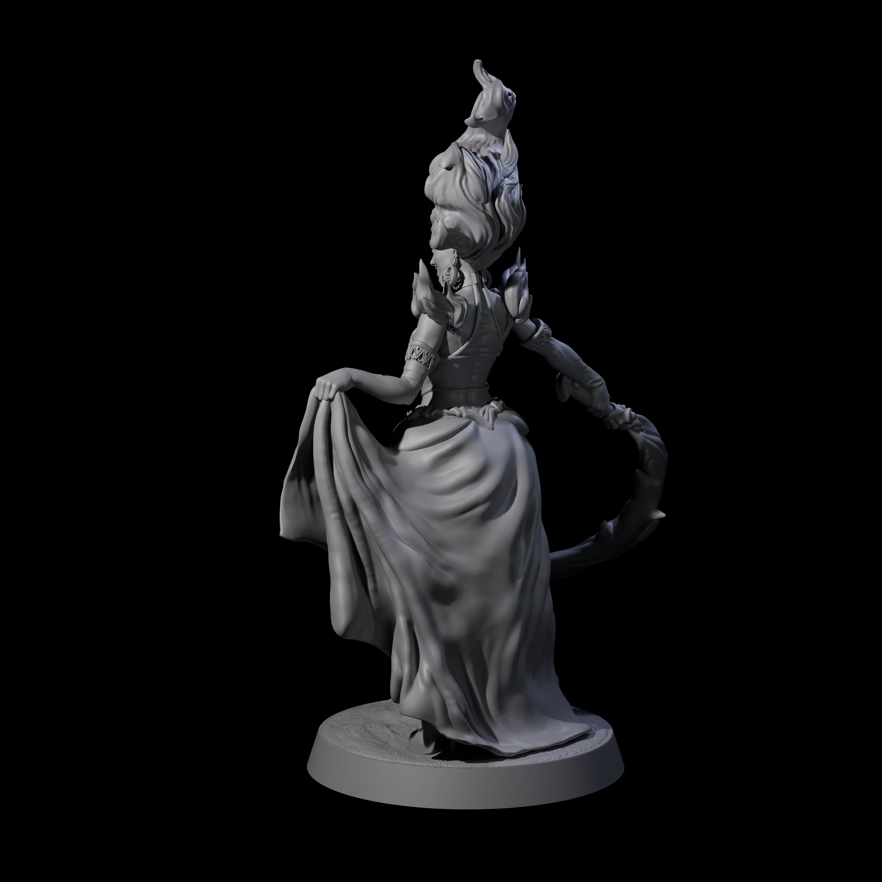 Whip Cracking Magical Countess Miniature for Dungeons and Dragons, Pathfinder or other TTRPGs
