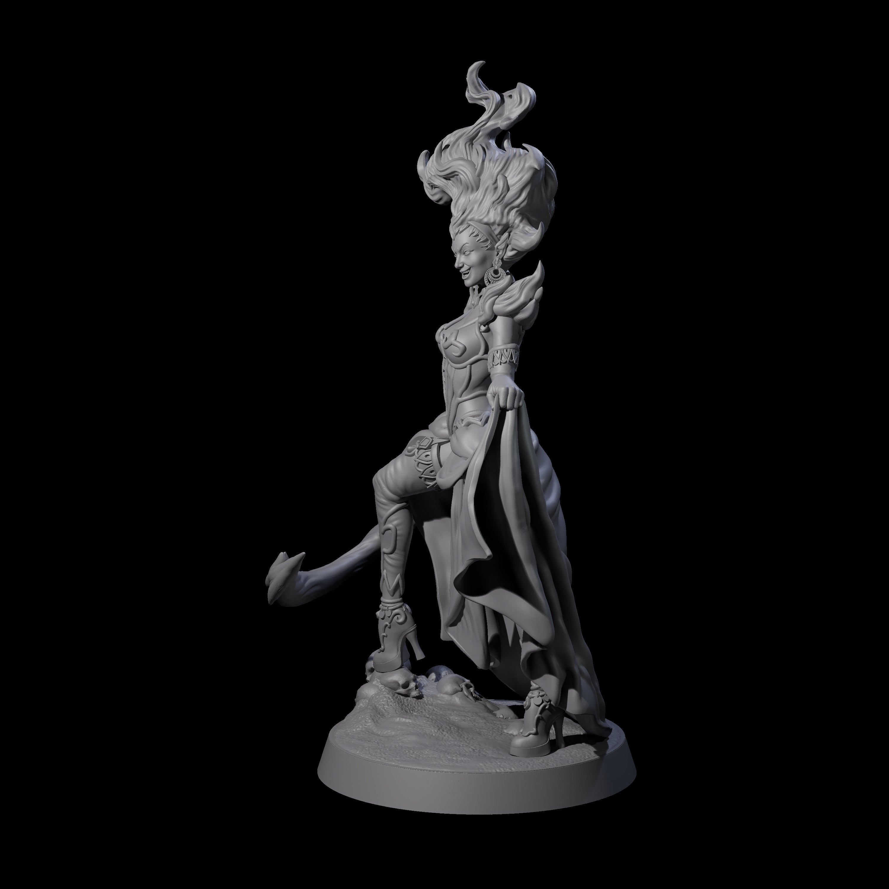 Whip Cracking Magical Countess Miniature for Dungeons and Dragons, Pathfinder or other TTRPGs