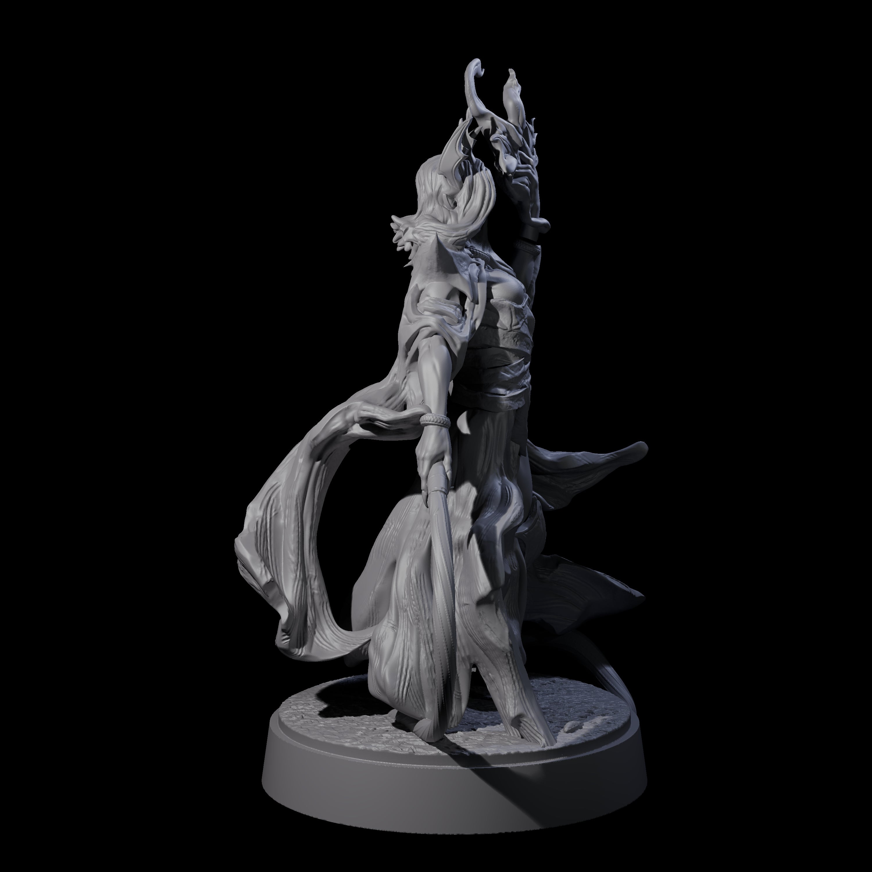 Whip Cracking Runeweaver Miniature for Dungeons and Dragons, Pathfinder or other TTRPGs