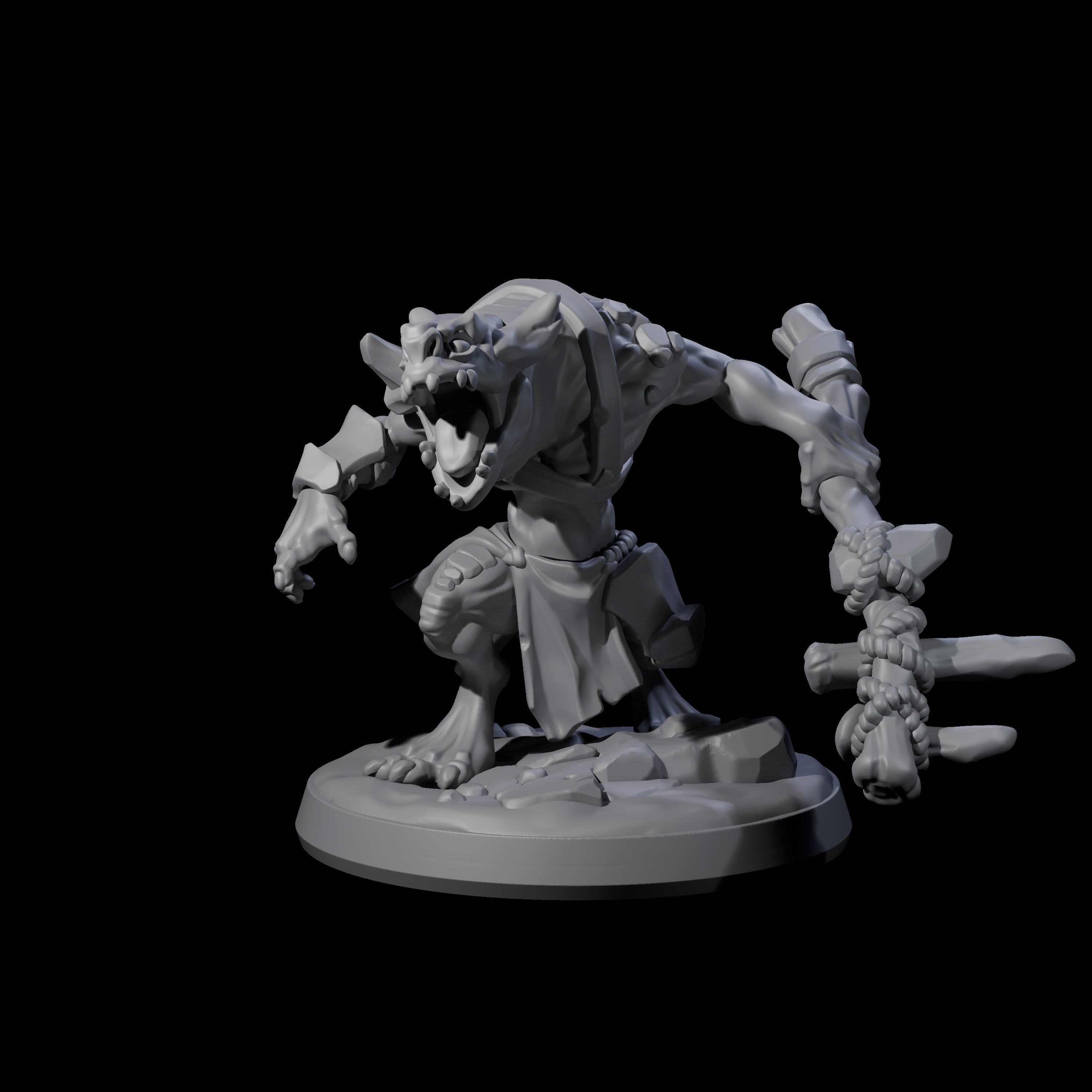 Wild Raging Kobold A Miniature for Dungeons and Dragons, Pathfinder or other TTRPGs