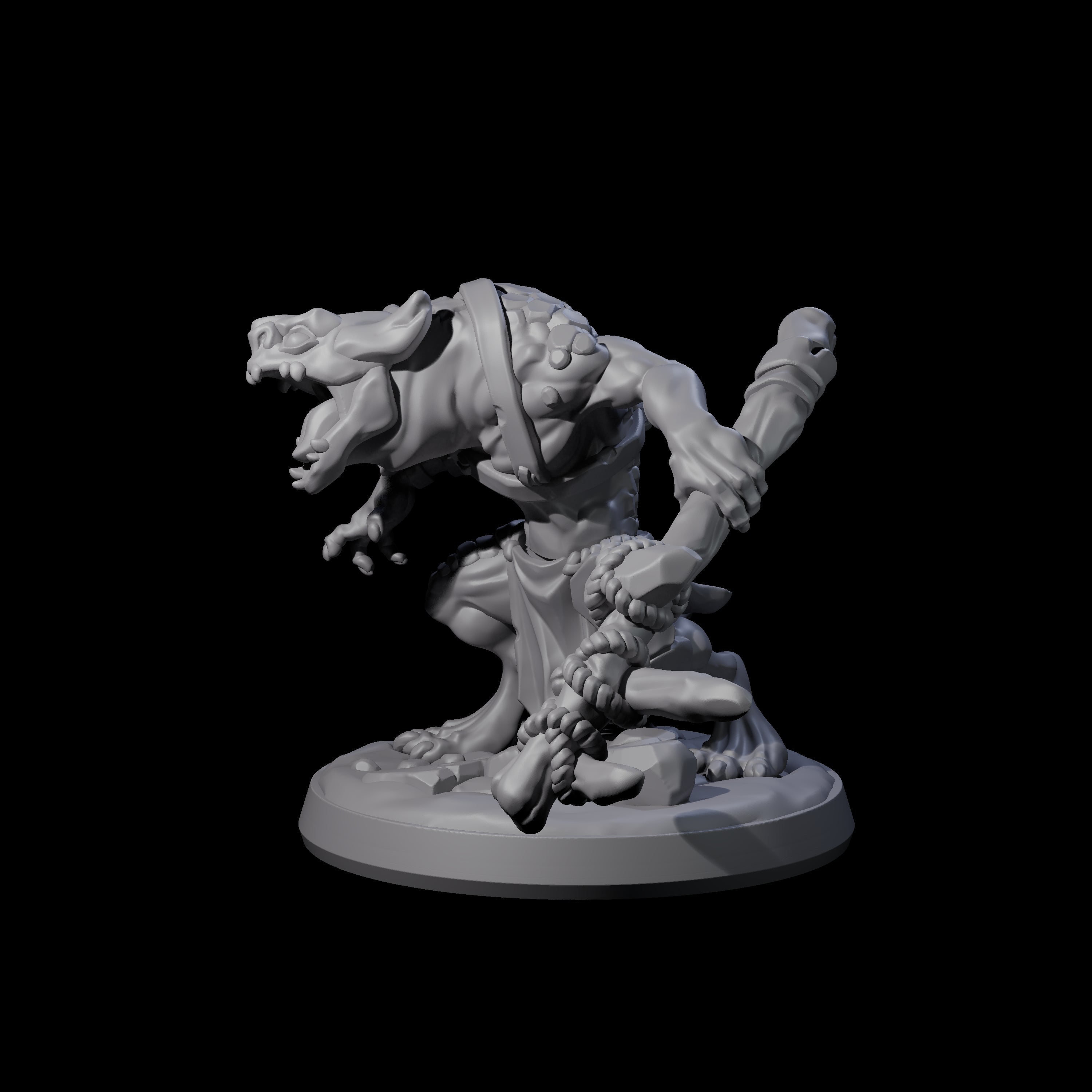 Wild Raging Kobold A Miniature for Dungeons and Dragons, Pathfinder or other TTRPGs