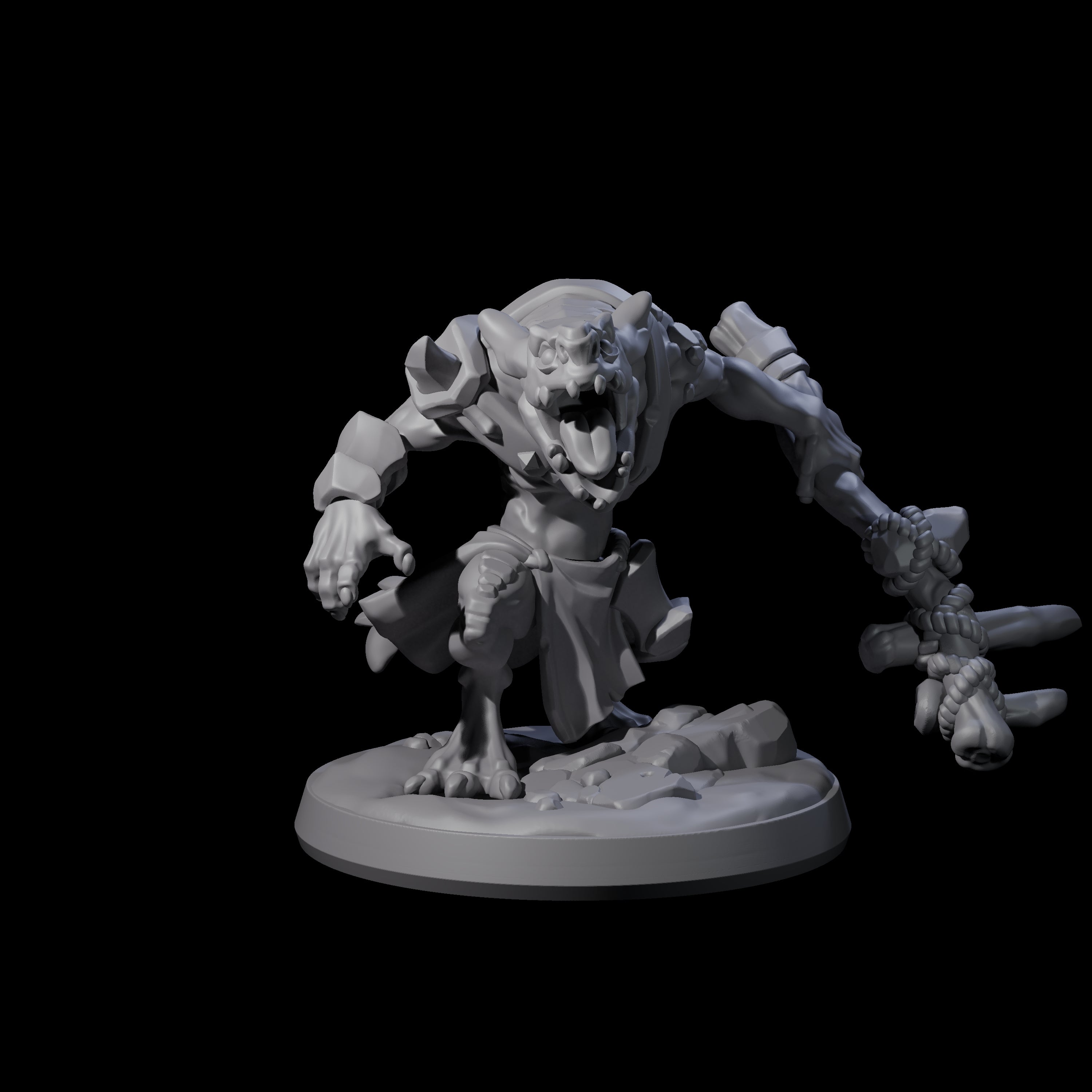 Wild Raging Kobold A Miniature for Dungeons and Dragons, Pathfinder or other TTRPGs