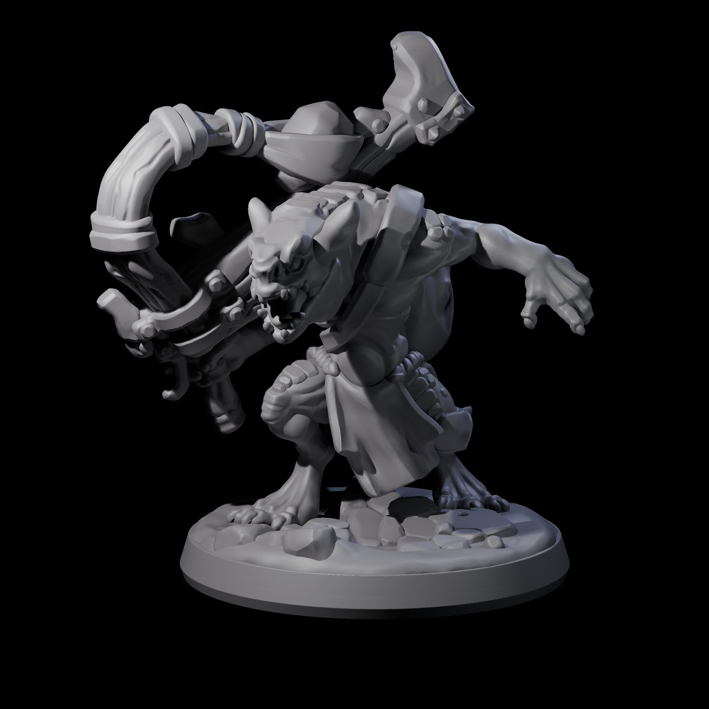 Wild Raging Kobold A Miniature for Dungeons and Dragons, Pathfinder or other TTRPGs