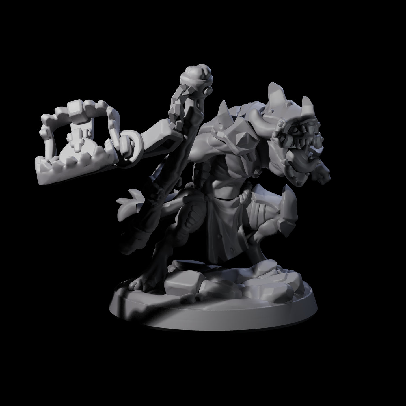 Wild Raging Kobold B Miniature for Dungeons and Dragons, Pathfinder or other TTRPGs
