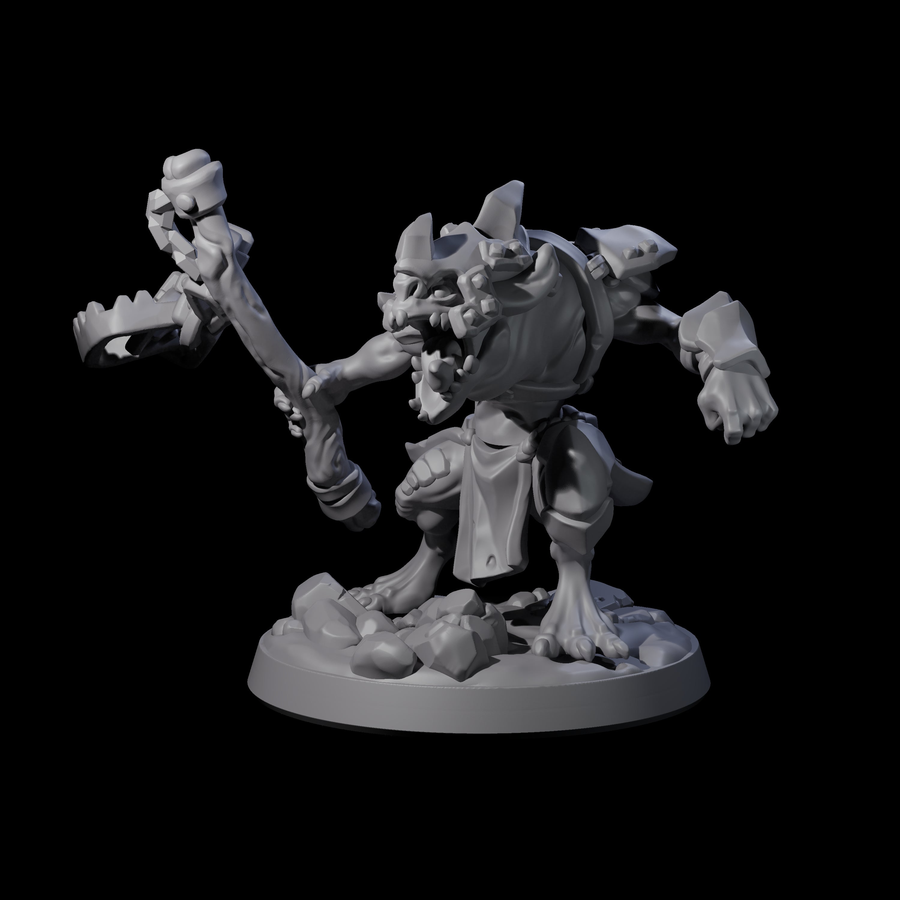 Wild Raging Kobold B Miniature for Dungeons and Dragons, Pathfinder or other TTRPGs