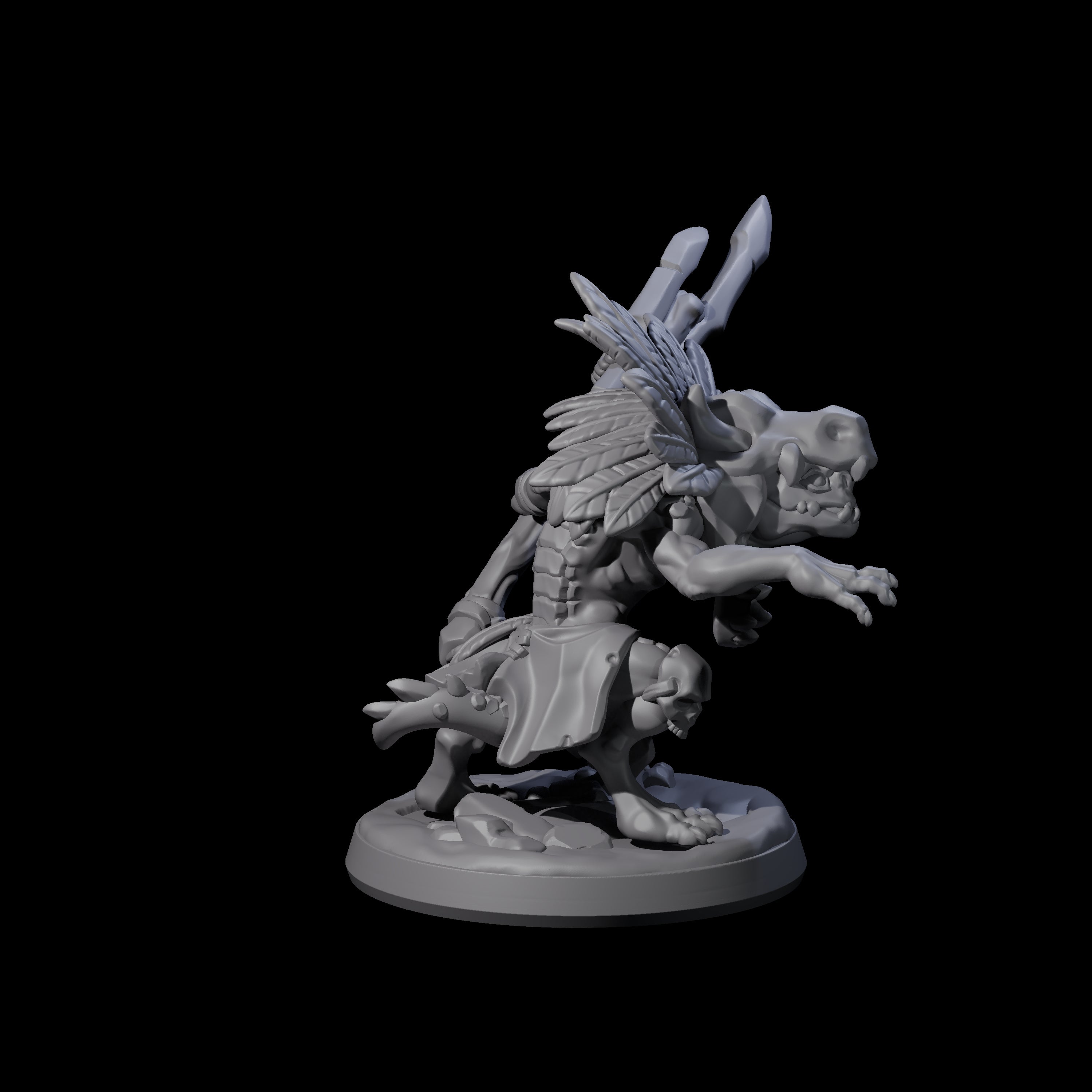 Wild Raging Kobold C Miniature for Dungeons and Dragons, Pathfinder or other TTRPGs