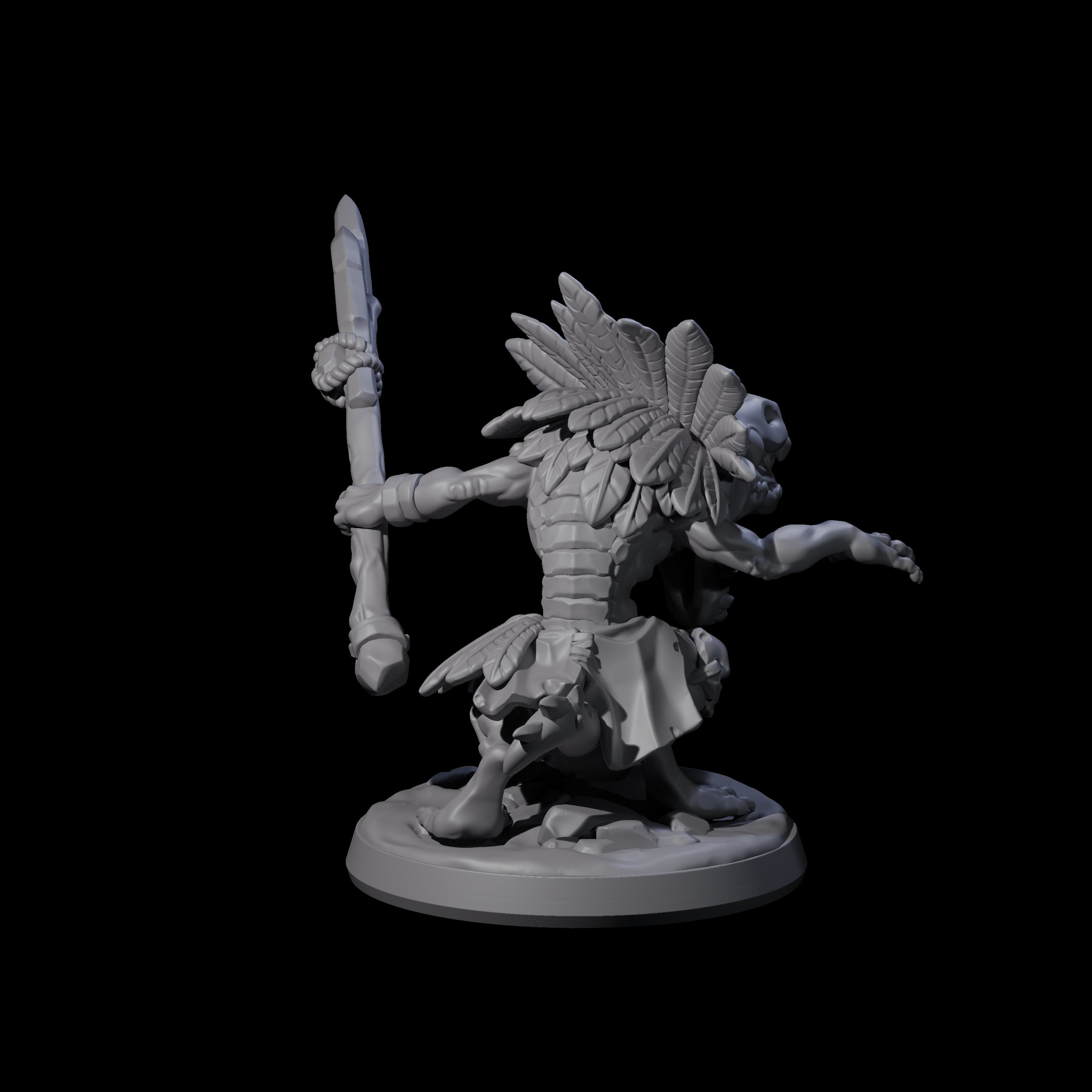 Wild Raging Kobold C Miniature for Dungeons and Dragons, Pathfinder or other TTRPGs
