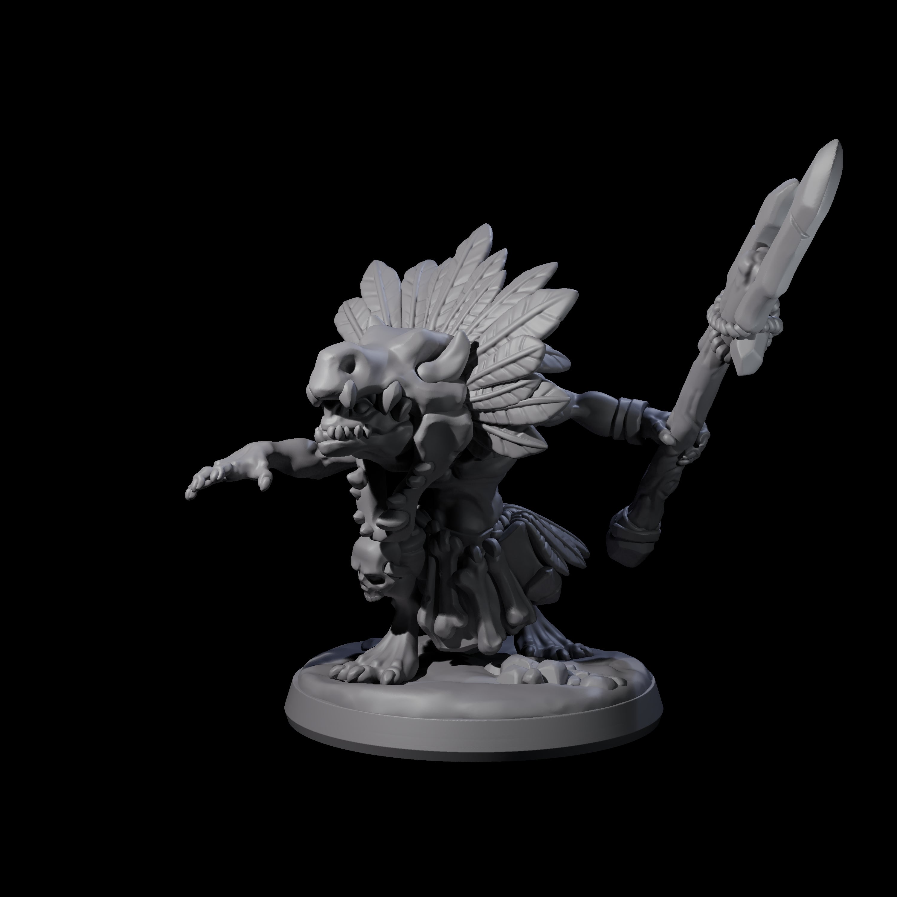 Wild Raging Kobold C Miniature for Dungeons and Dragons, Pathfinder or other TTRPGs