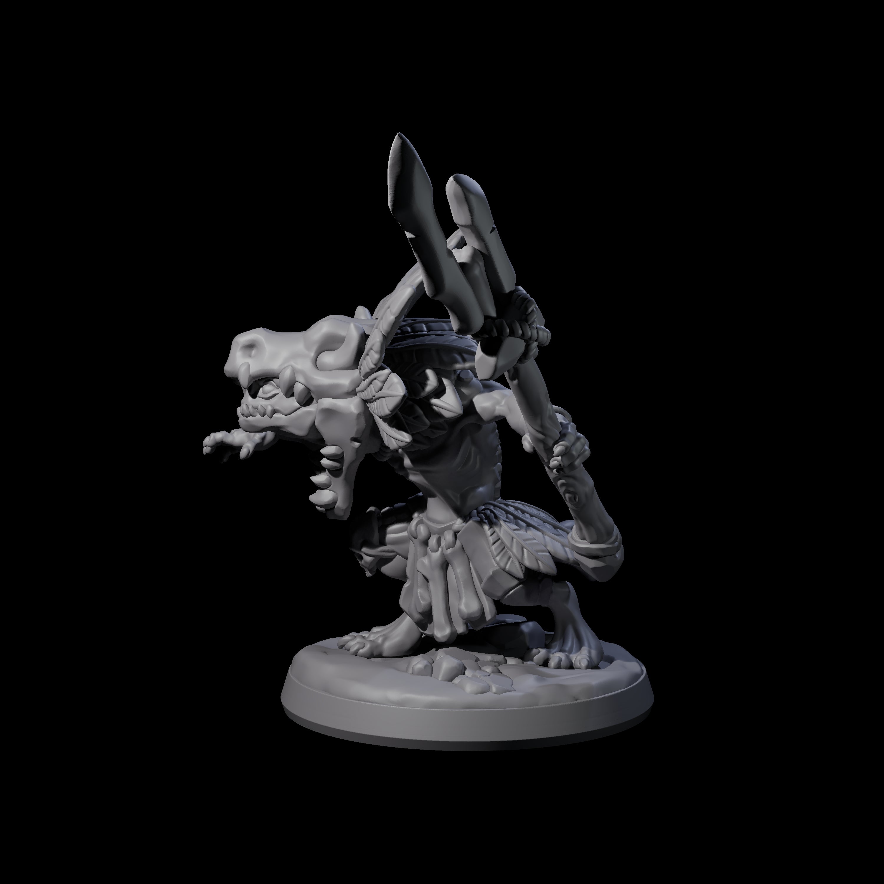 Wild Raging Kobold C Miniature for Dungeons and Dragons, Pathfinder or other TTRPGs