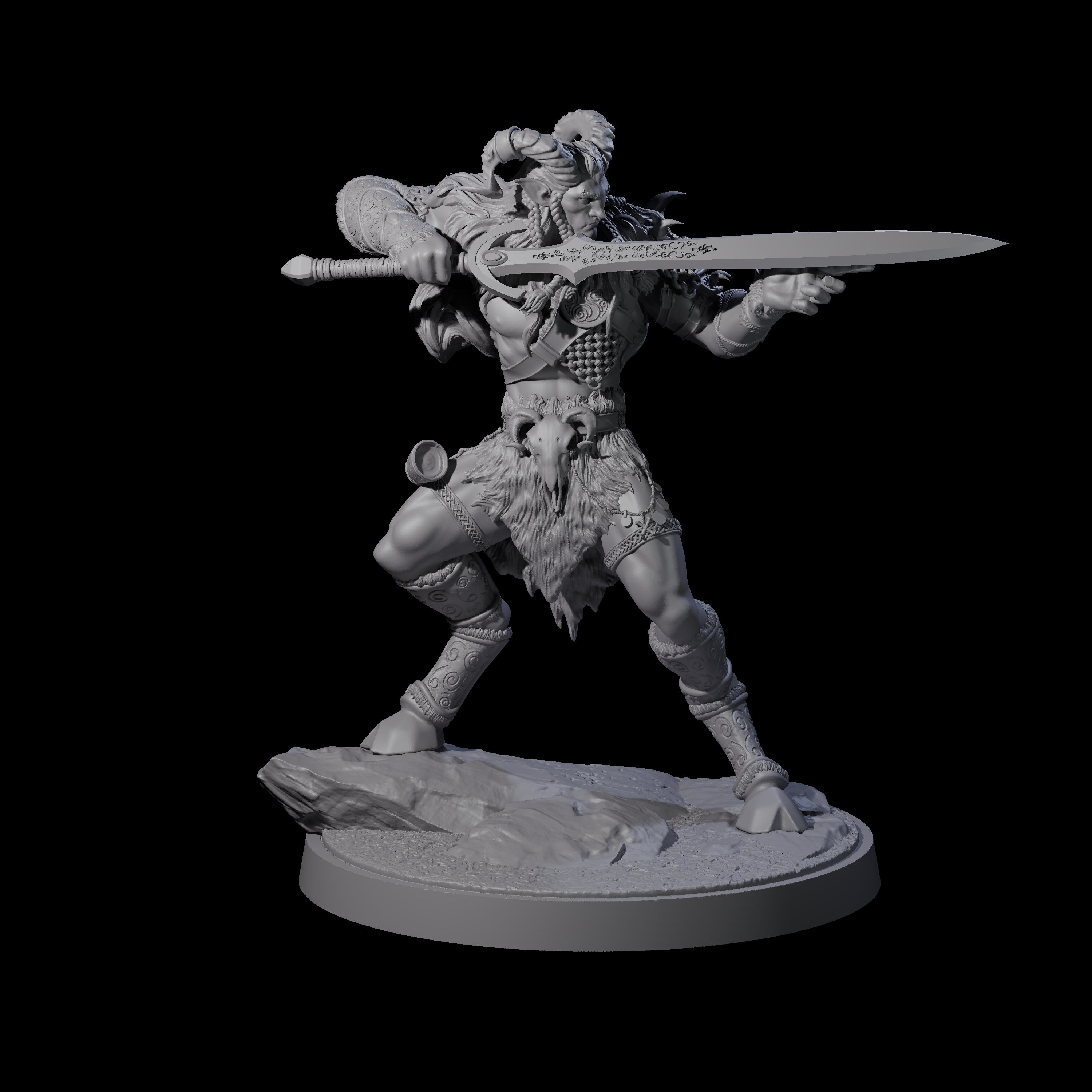 Wild Satyr Hunter A Miniature for Dungeons and Dragons, Pathfinder or other TTRPGs