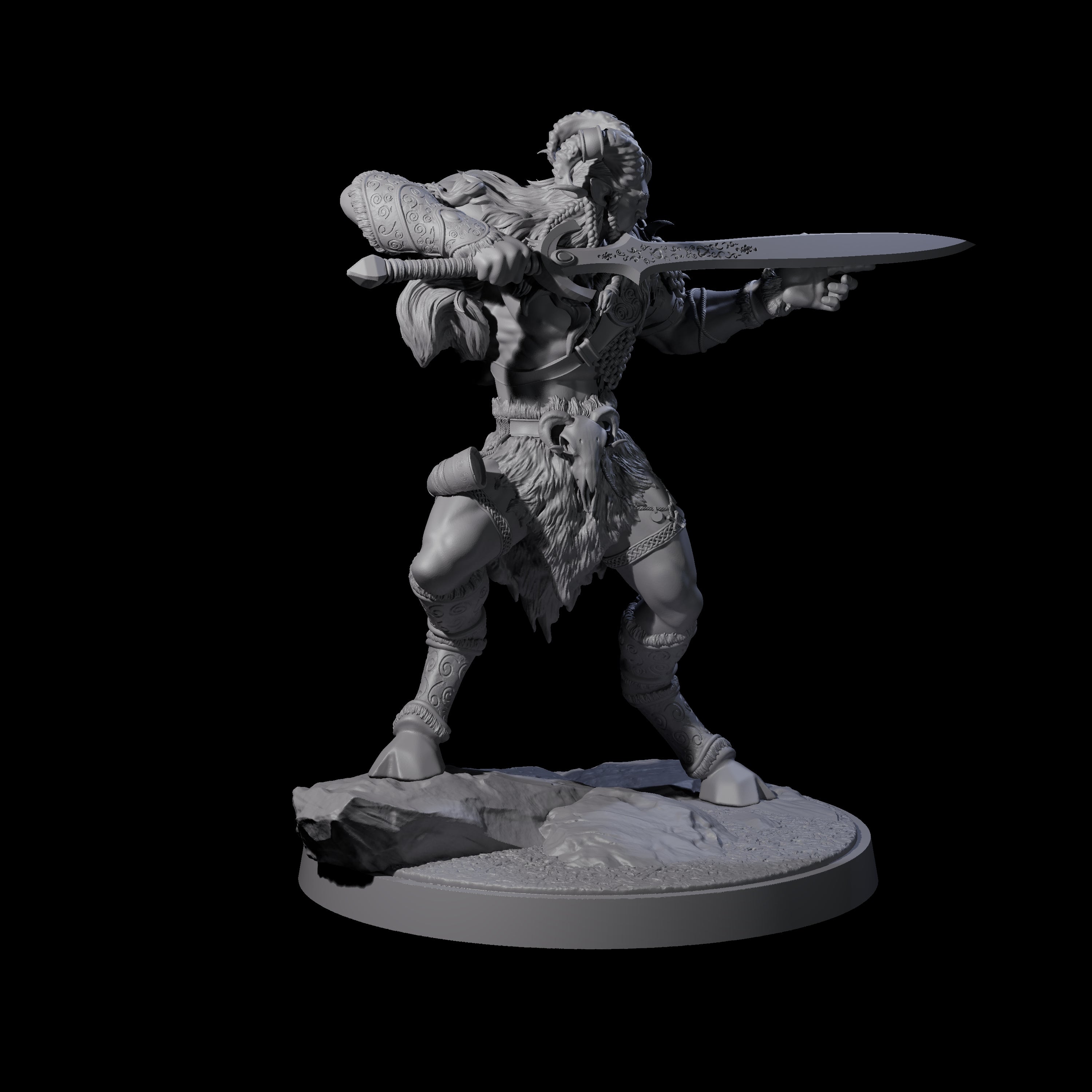 Wild Satyr Hunter A Miniature for Dungeons and Dragons, Pathfinder or other TTRPGs
