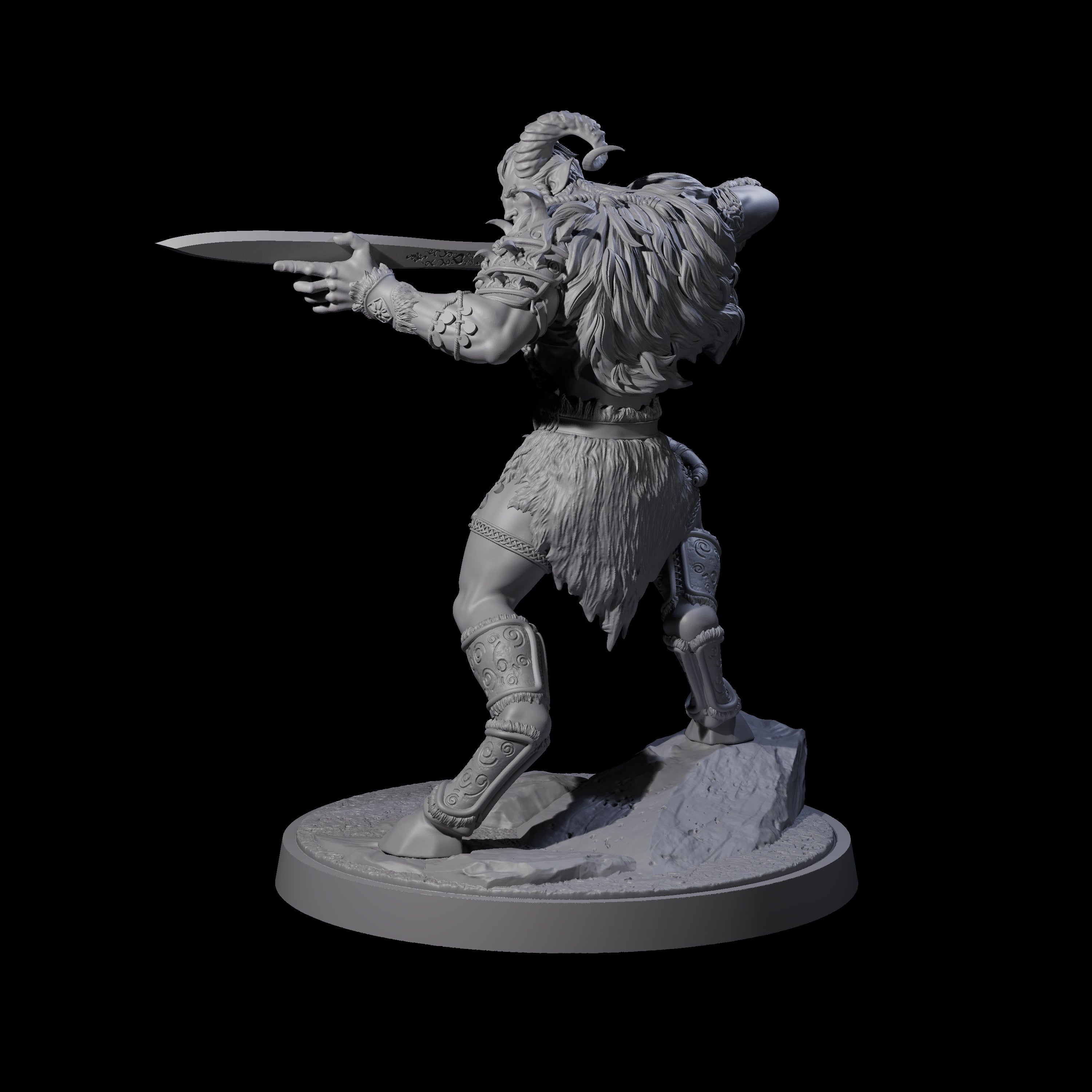 Wild Satyr Hunter A Miniature for Dungeons and Dragons, Pathfinder or other TTRPGs