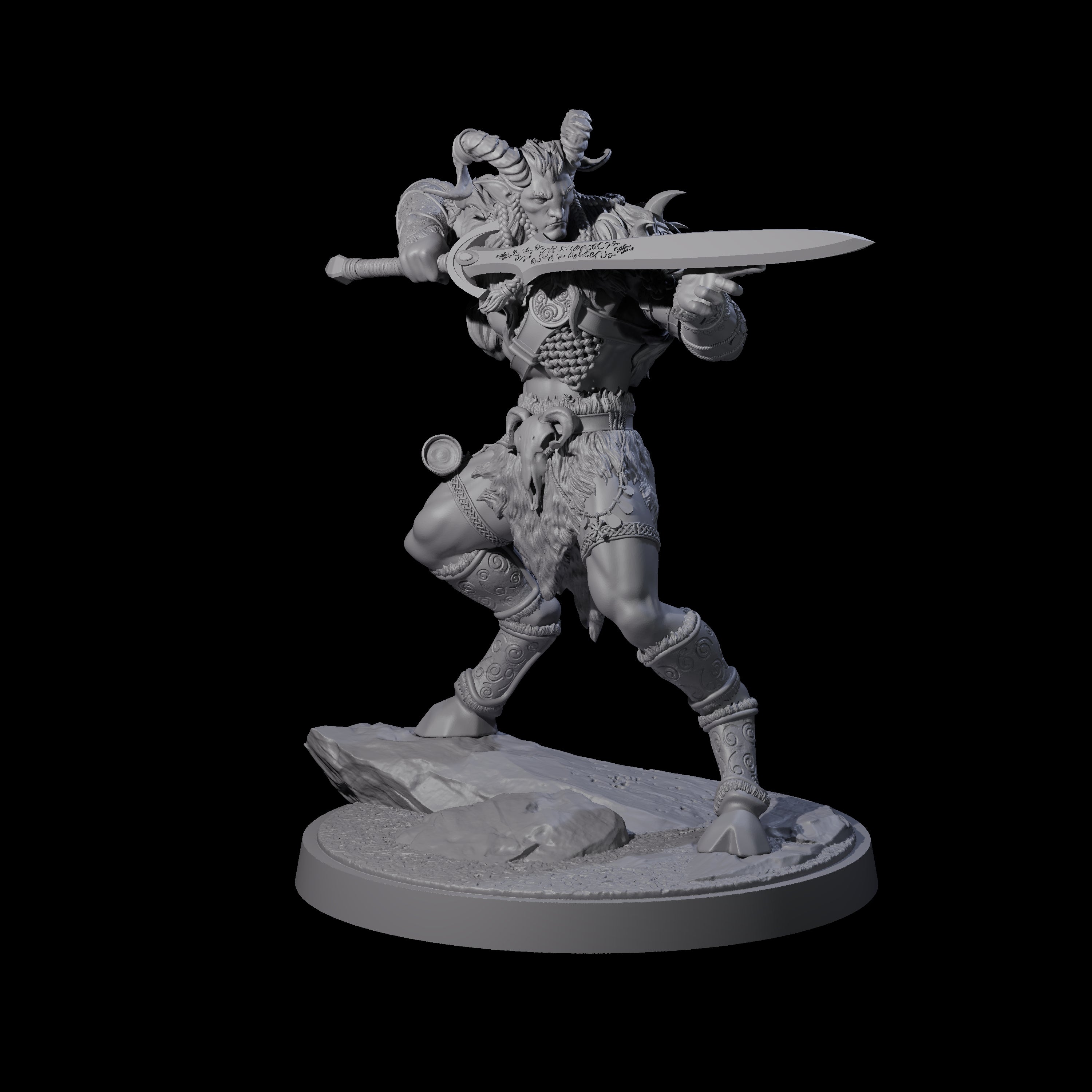 Wild Satyr Hunter A Miniature for Dungeons and Dragons, Pathfinder or other TTRPGs
