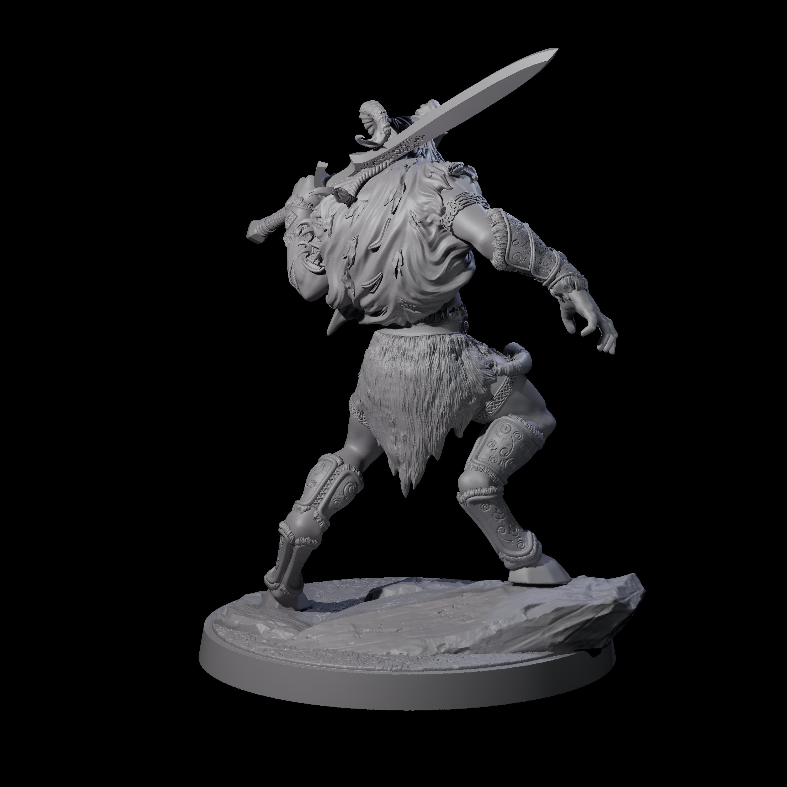 Wild Satyr Hunter B Miniature for Dungeons and Dragons, Pathfinder or other TTRPGs