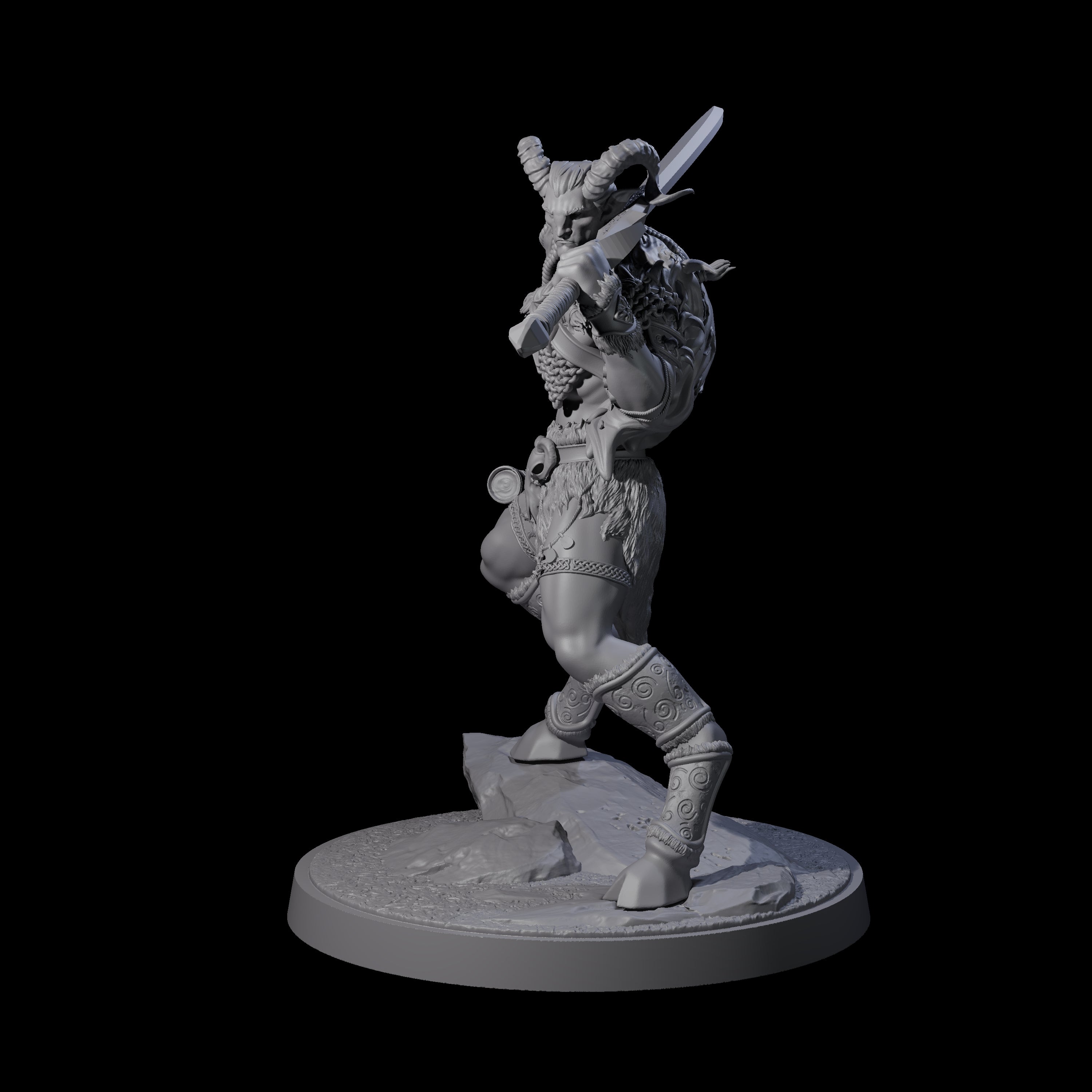 Wild Satyr Hunter B Miniature for Dungeons and Dragons, Pathfinder or other TTRPGs