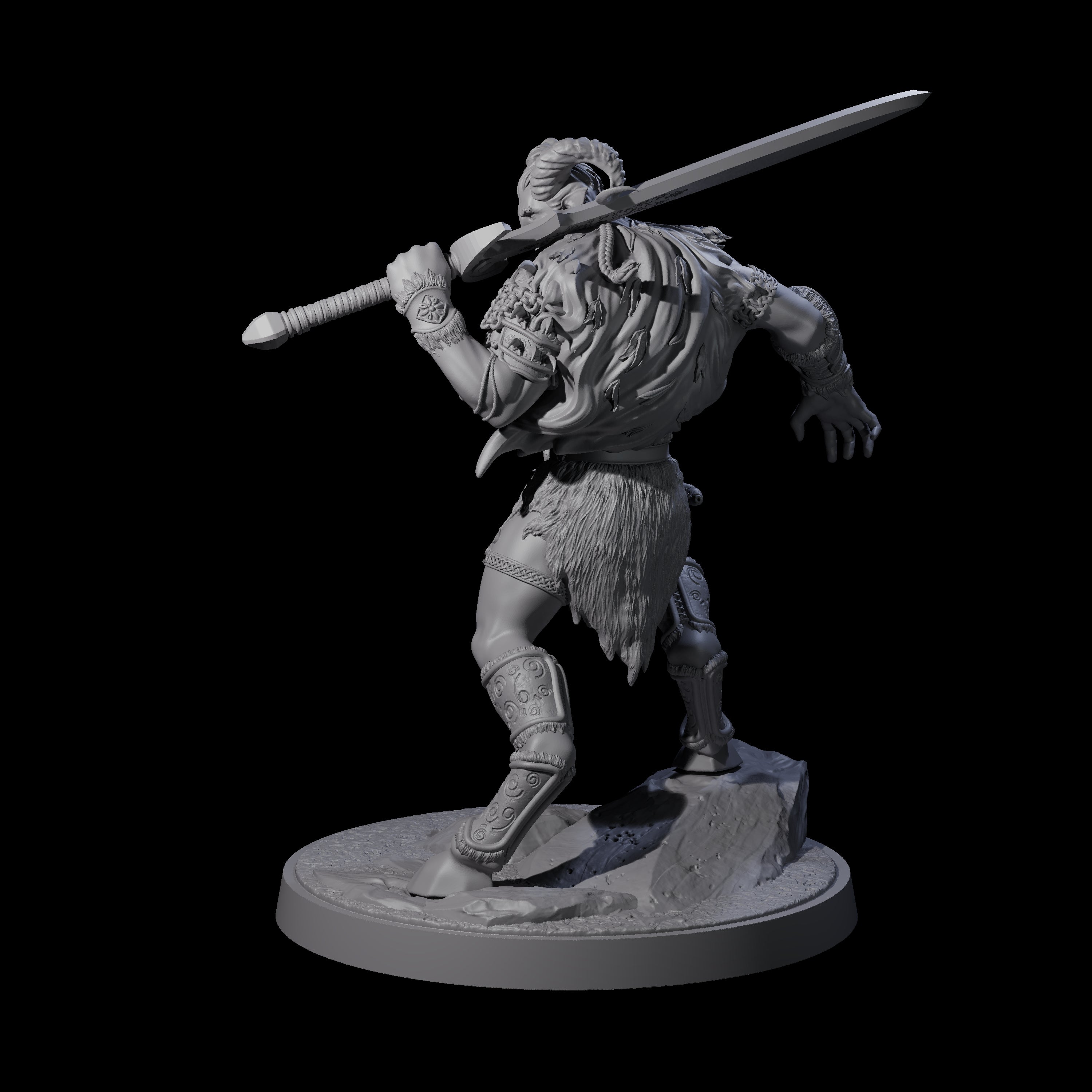 Wild Satyr Hunter B Miniature for Dungeons and Dragons, Pathfinder or other TTRPGs