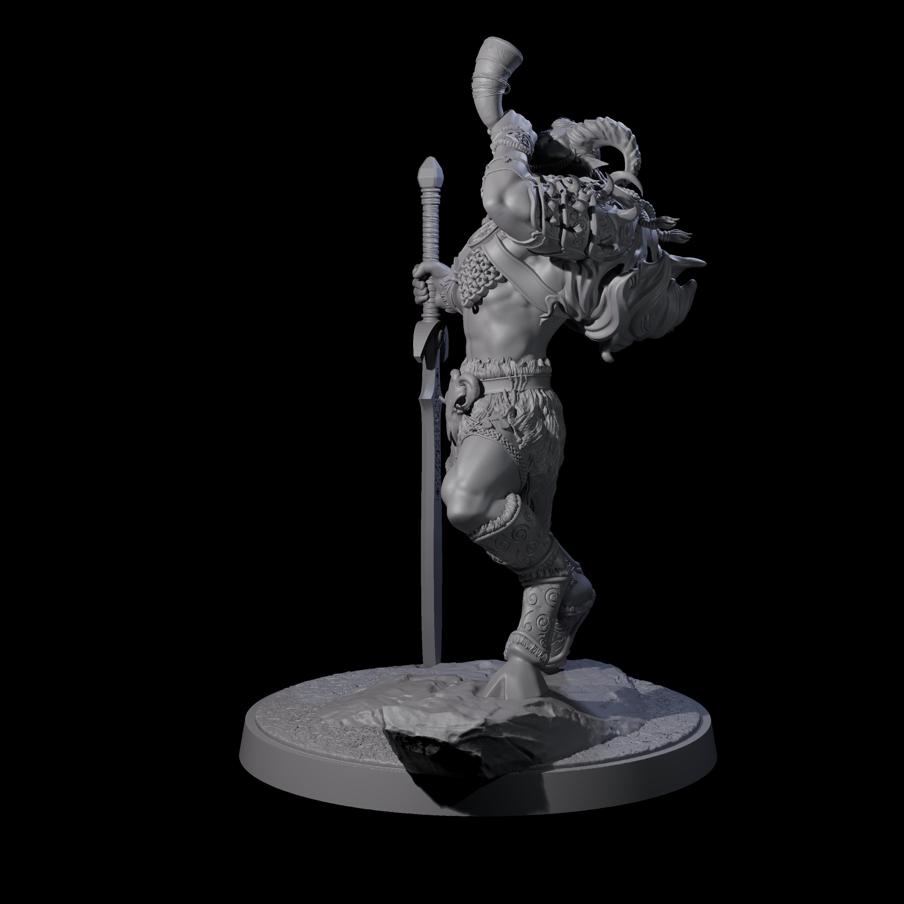 Wild Satyr Hunter C Miniature for Dungeons and Dragons, Pathfinder or other TTRPGs
