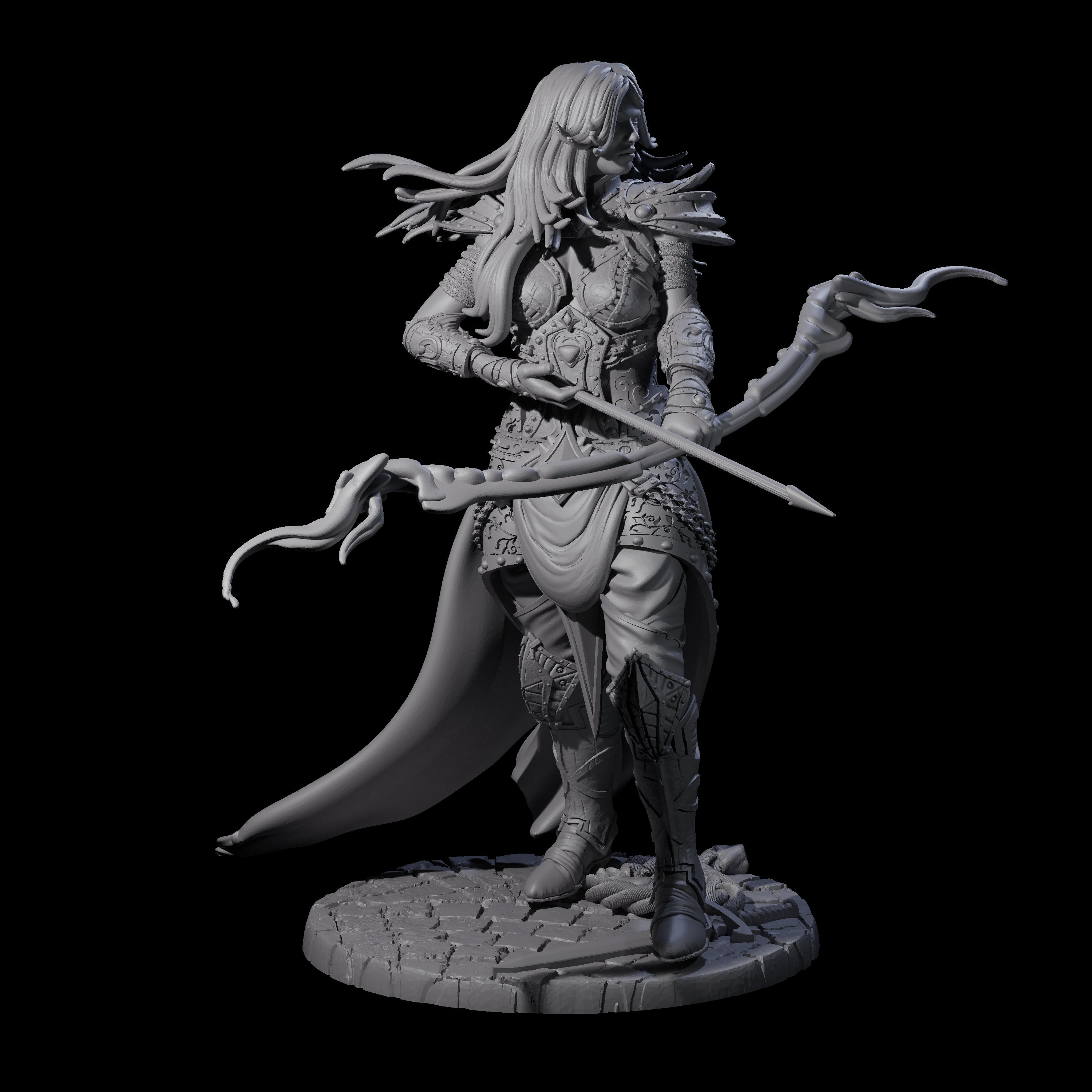 Wilderness Archer Miniature for Dungeons and Dragons, Pathfinder or other TTRPGs