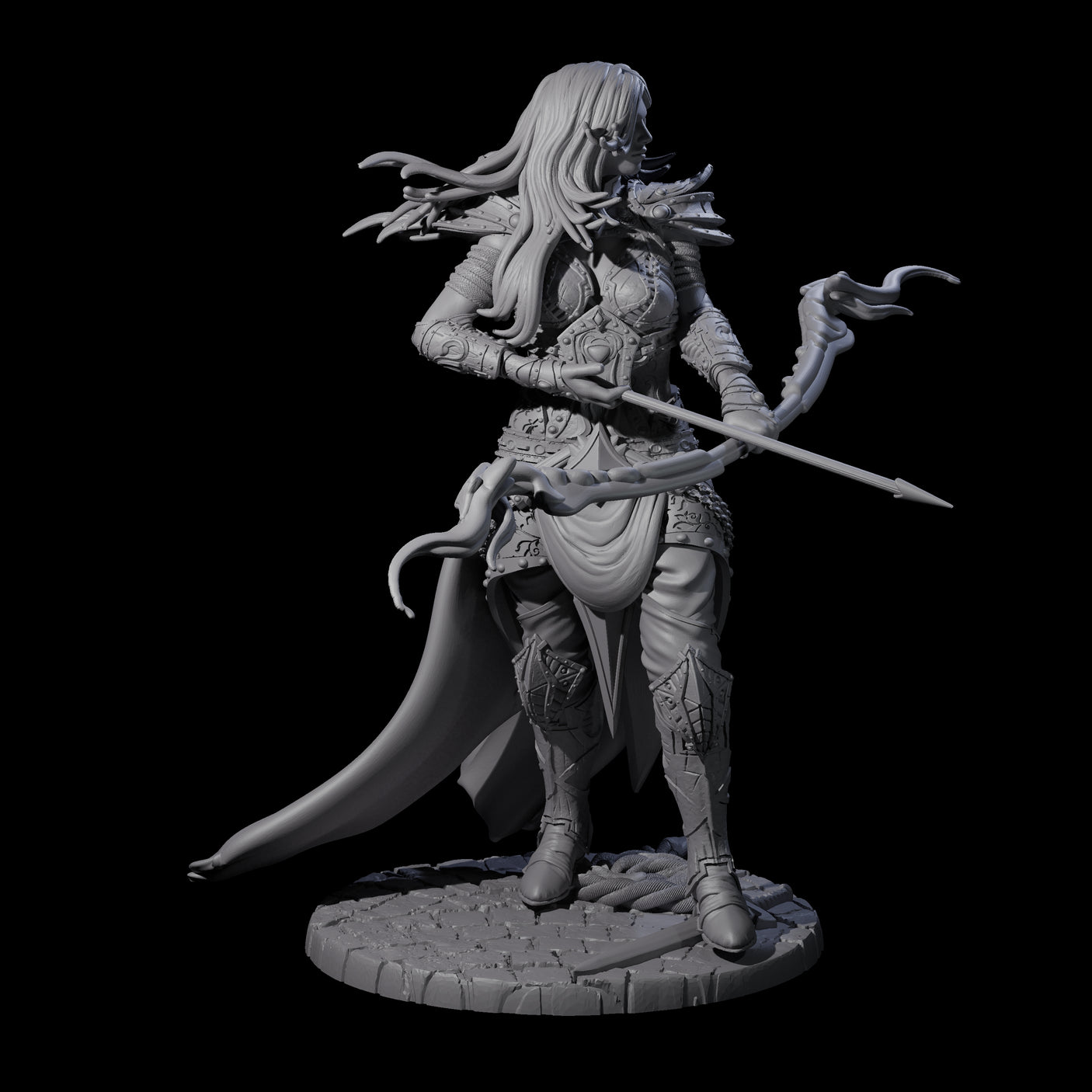 Wilderness Archer Miniature for Dungeons and Dragons, Pathfinder or other TTRPGs