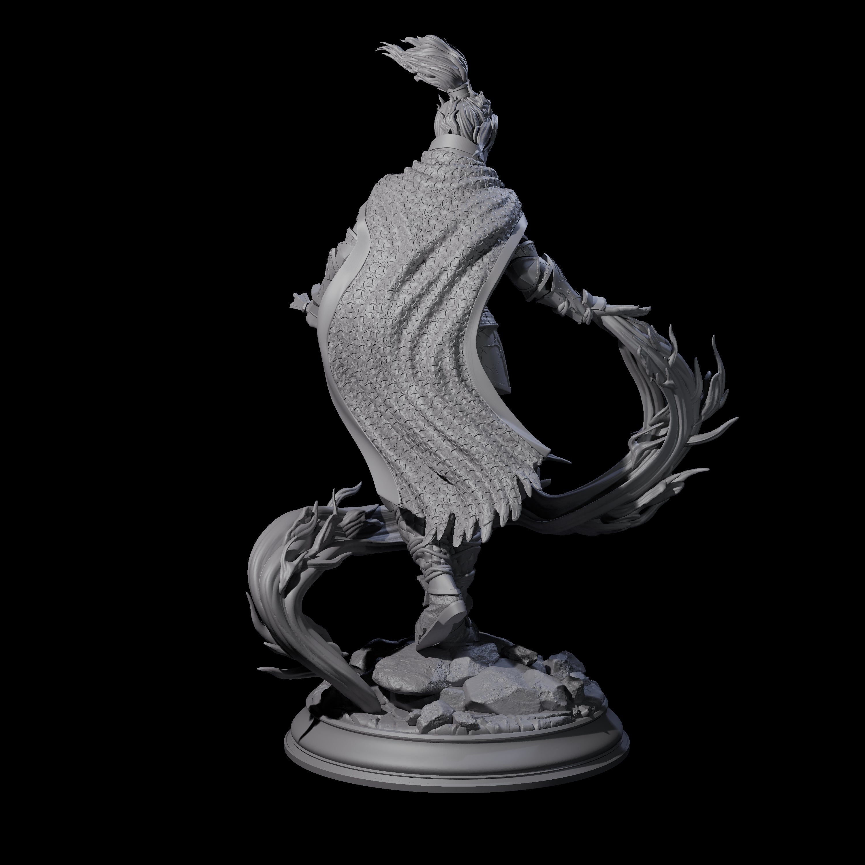 Windswept Elf Spellcaster Miniature for Dungeons and Dragons, Pathfinder or other TTRPGs
