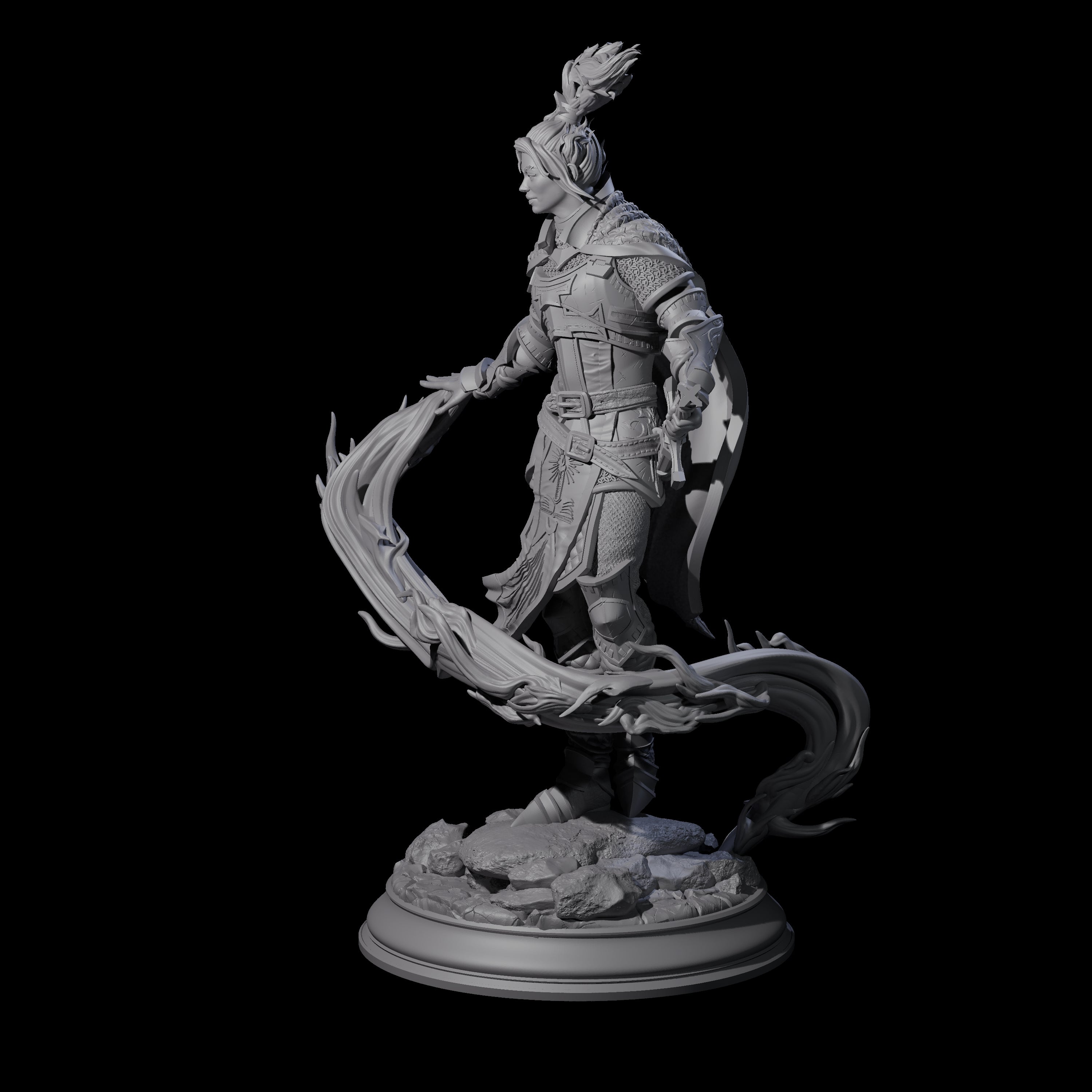 Windswept Elf Spellcaster Miniature for Dungeons and Dragons, Pathfinder or other TTRPGs
