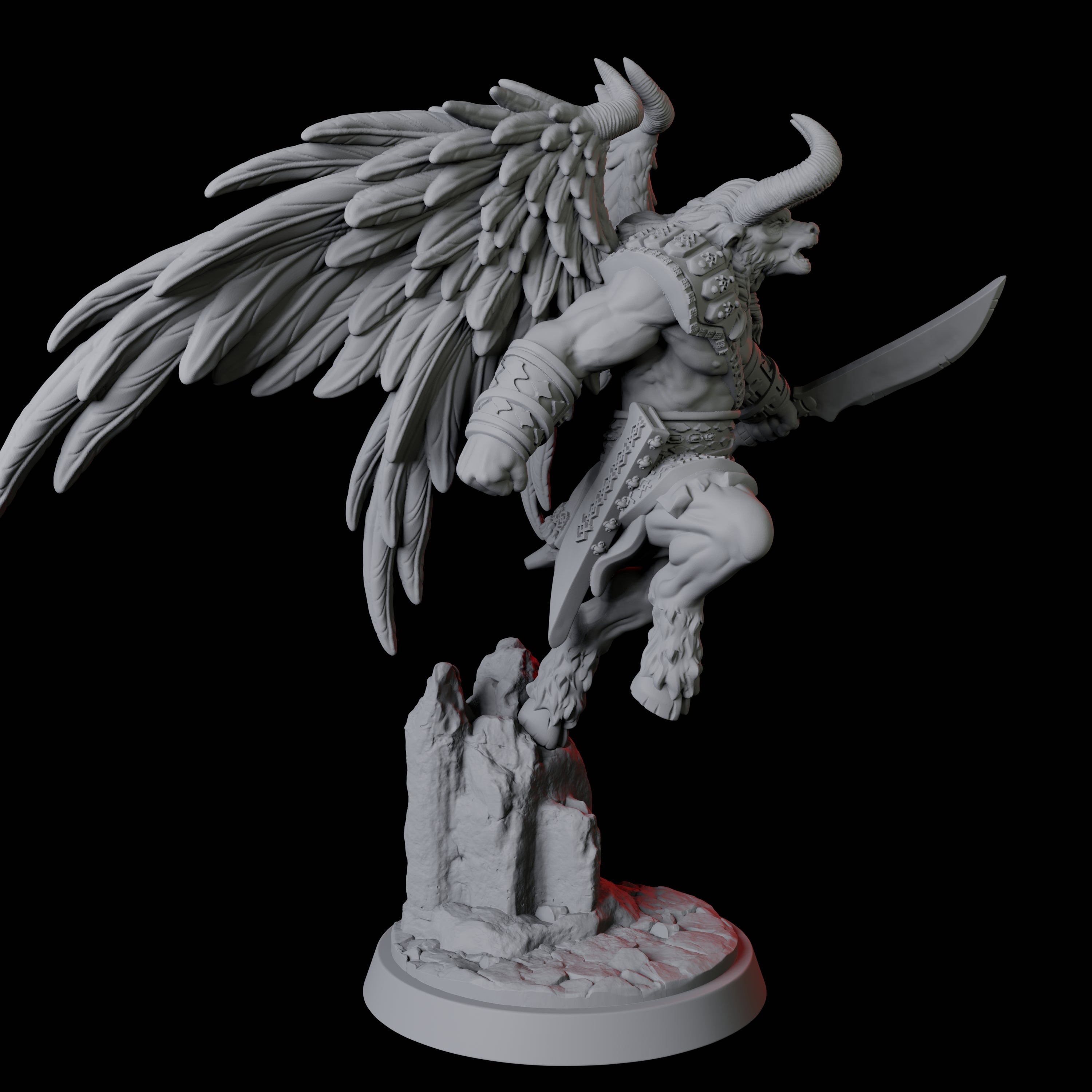 Winged Bull Man A Miniature for Dungeons and Dragons, Pathfinder or other TTRPGs