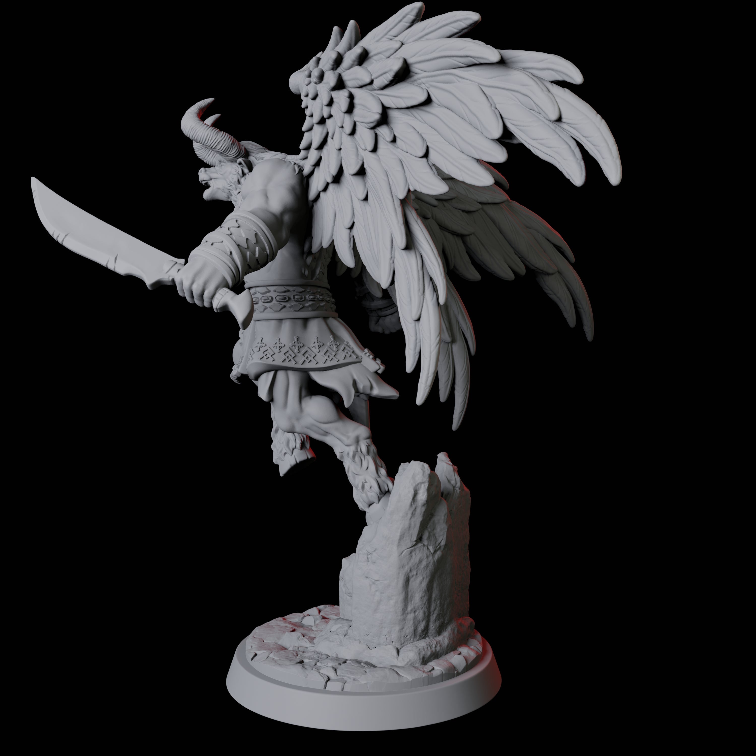 Winged Bull Man A Miniature for Dungeons and Dragons, Pathfinder or other TTRPGs