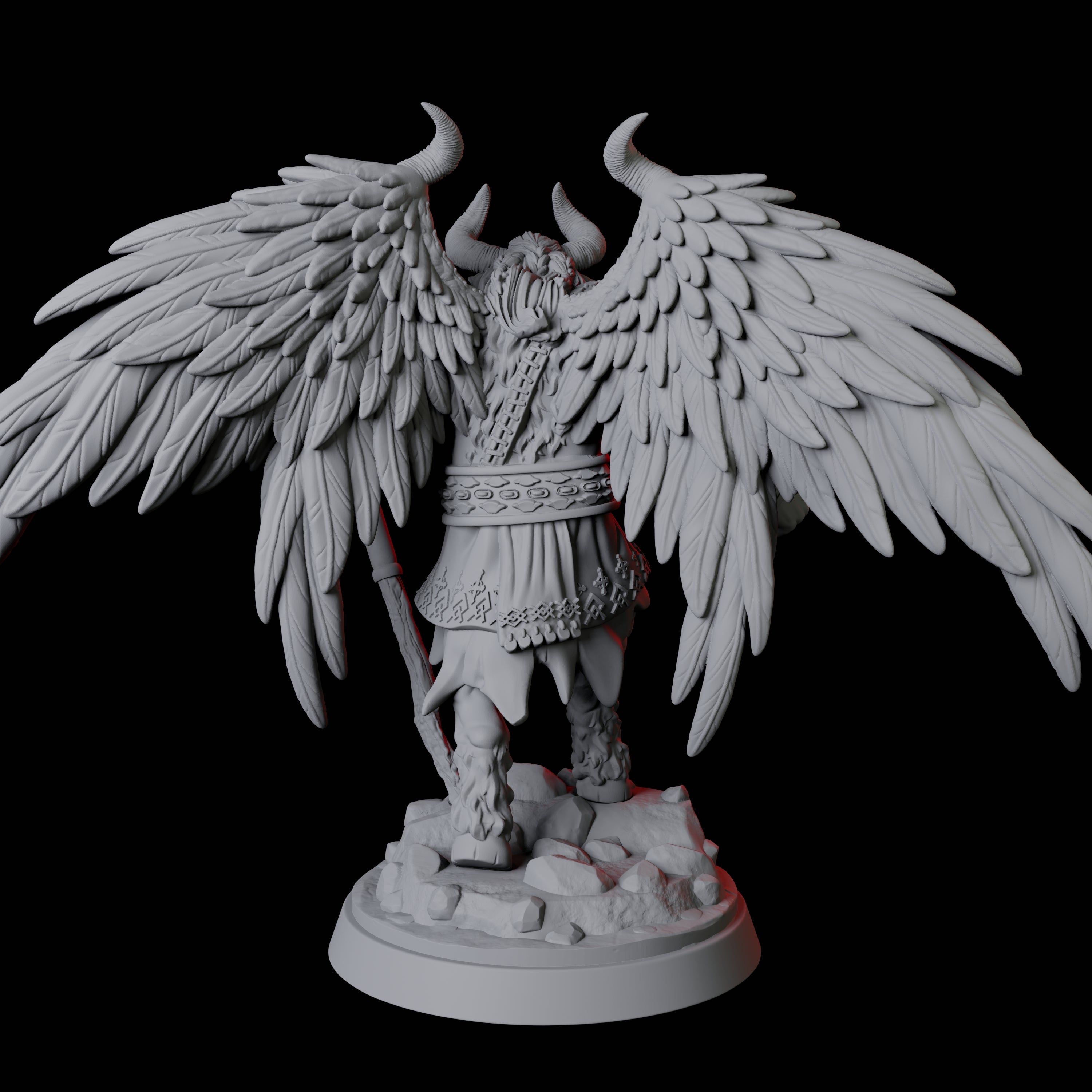 Winged Bull Man B Miniature for Dungeons and Dragons, Pathfinder or other TTRPGs
