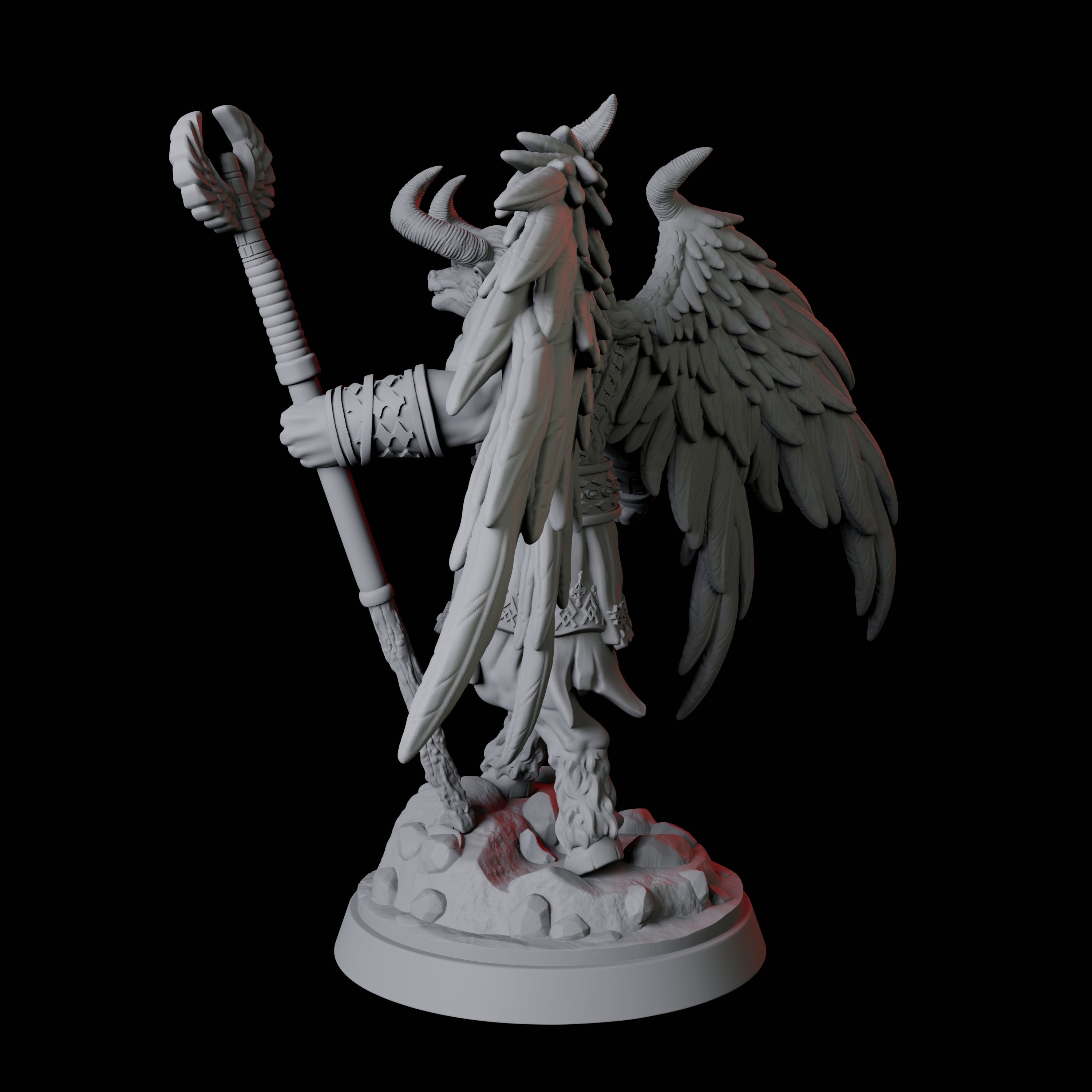 Winged Bull Man B Miniature for Dungeons and Dragons, Pathfinder or other TTRPGs