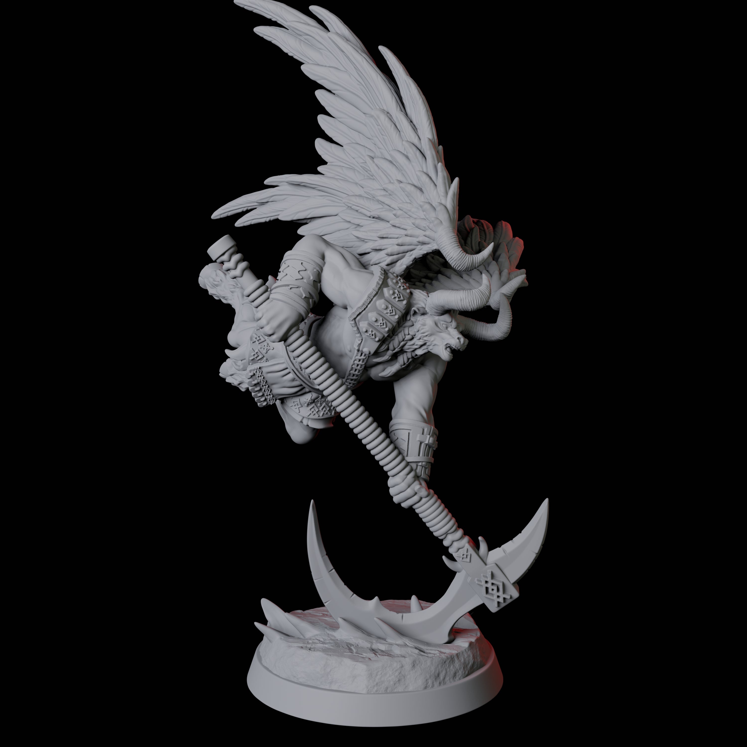 Winged Bull Man C Miniature for Dungeons and Dragons, Pathfinder or other TTRPGs