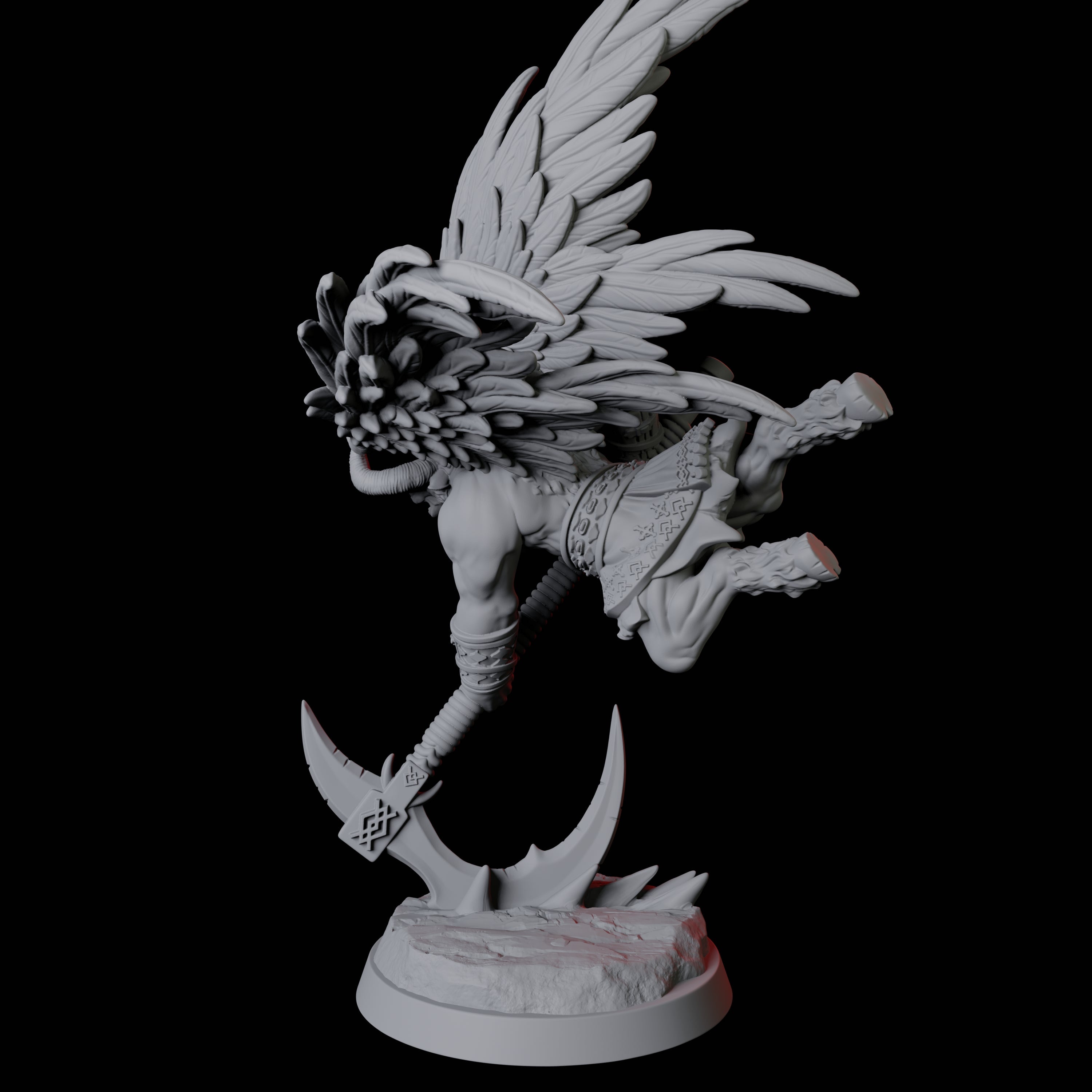 Winged Bull Man C Miniature for Dungeons and Dragons, Pathfinder or other TTRPGs