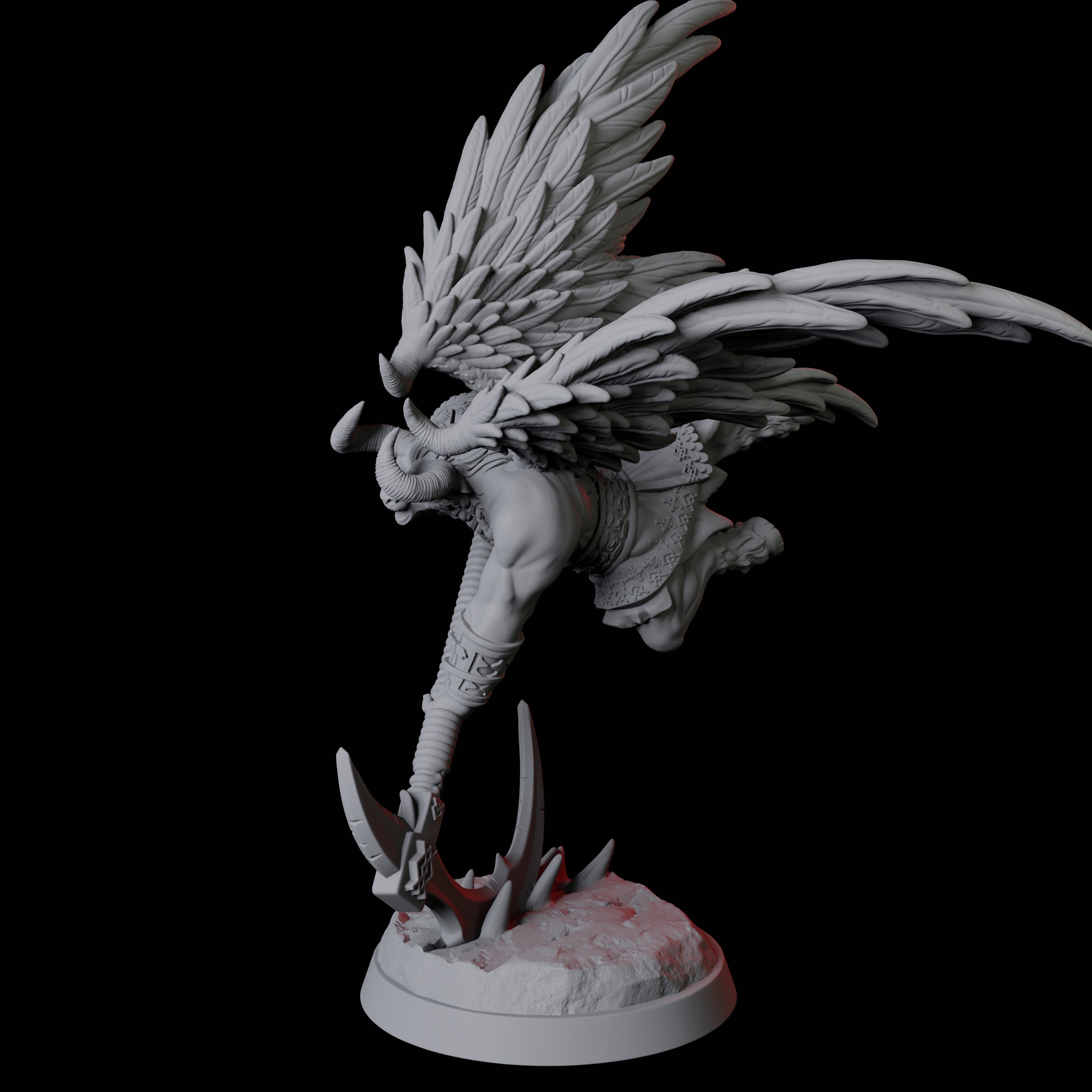 Winged Bull Man C Miniature for Dungeons and Dragons, Pathfinder or other TTRPGs