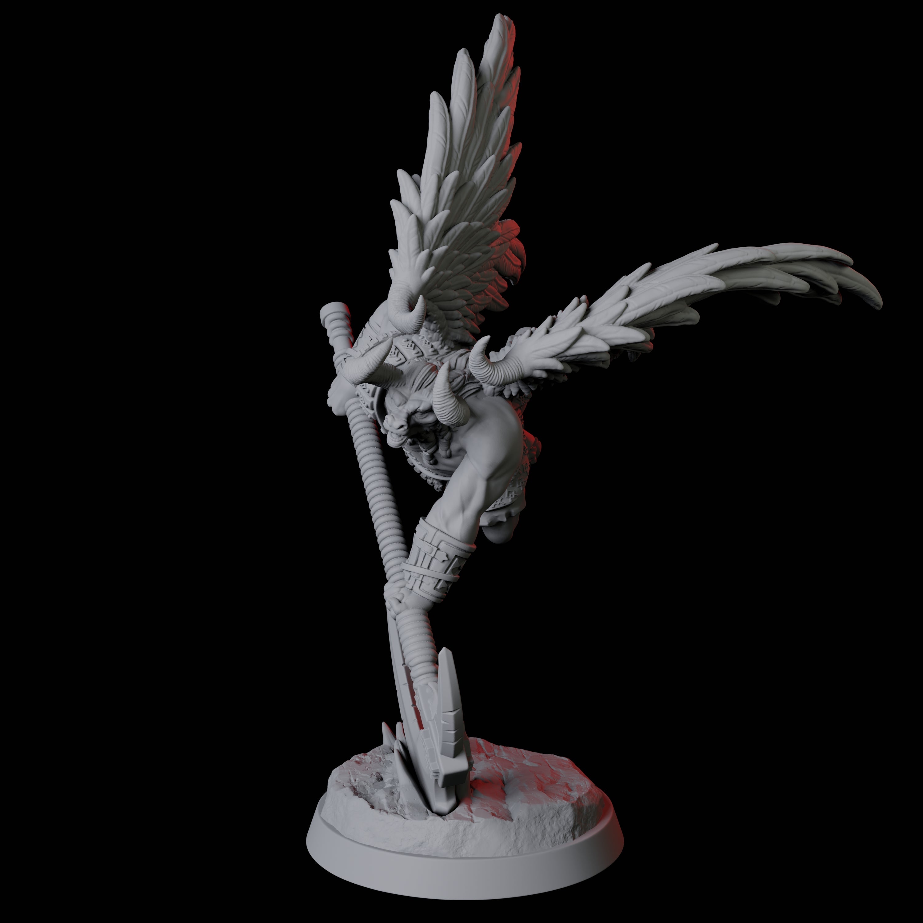 Winged Bull Man C Miniature for Dungeons and Dragons, Pathfinder or other TTRPGs