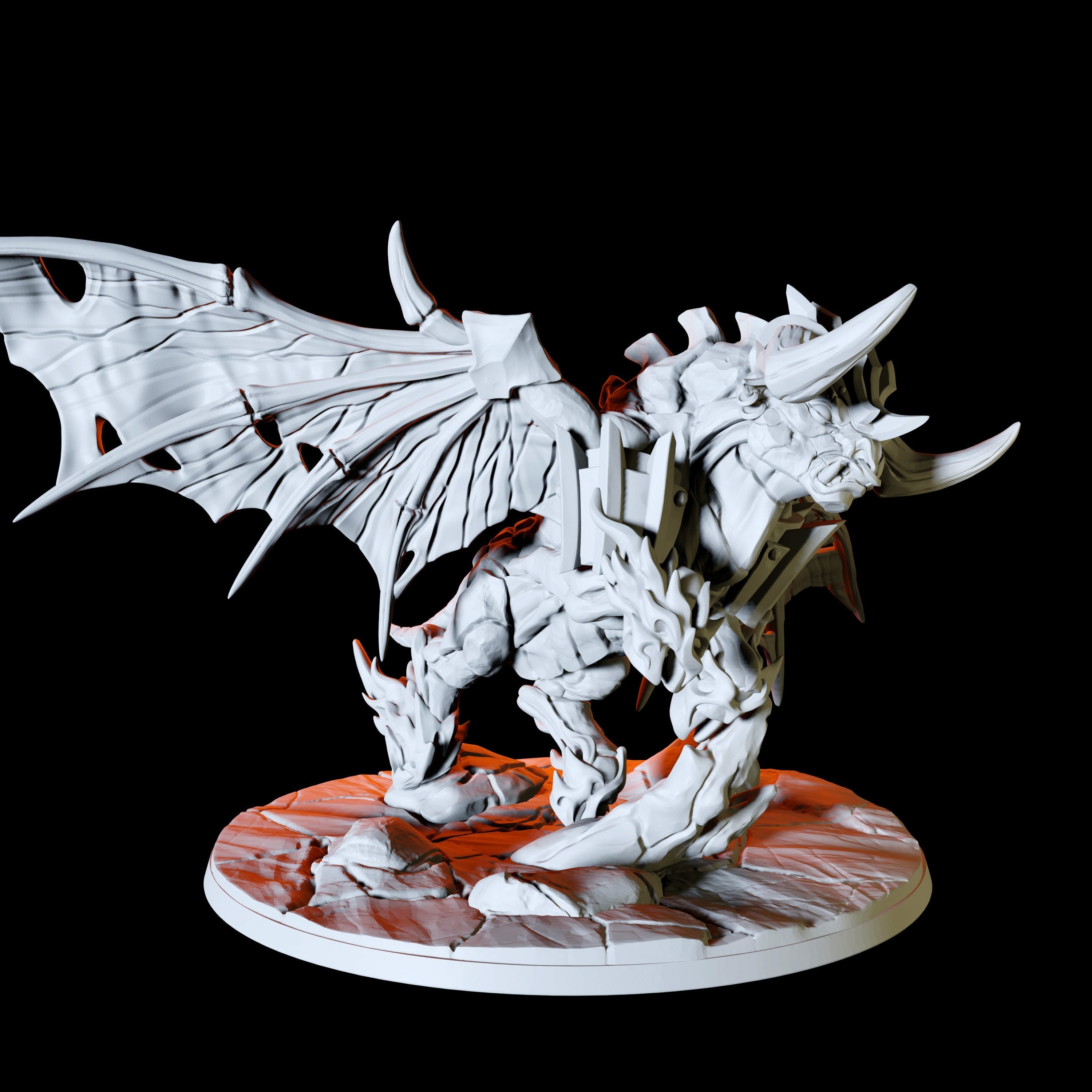 Winged Bull Miniature for Dungeons and Dragons, Pathfinder or other TTRPGs