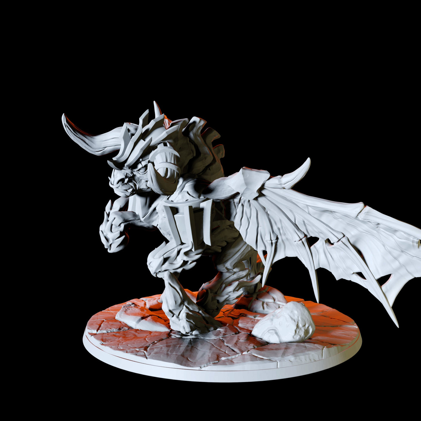 Winged Bull Miniature for Dungeons and Dragons, Pathfinder or other TTRPGs