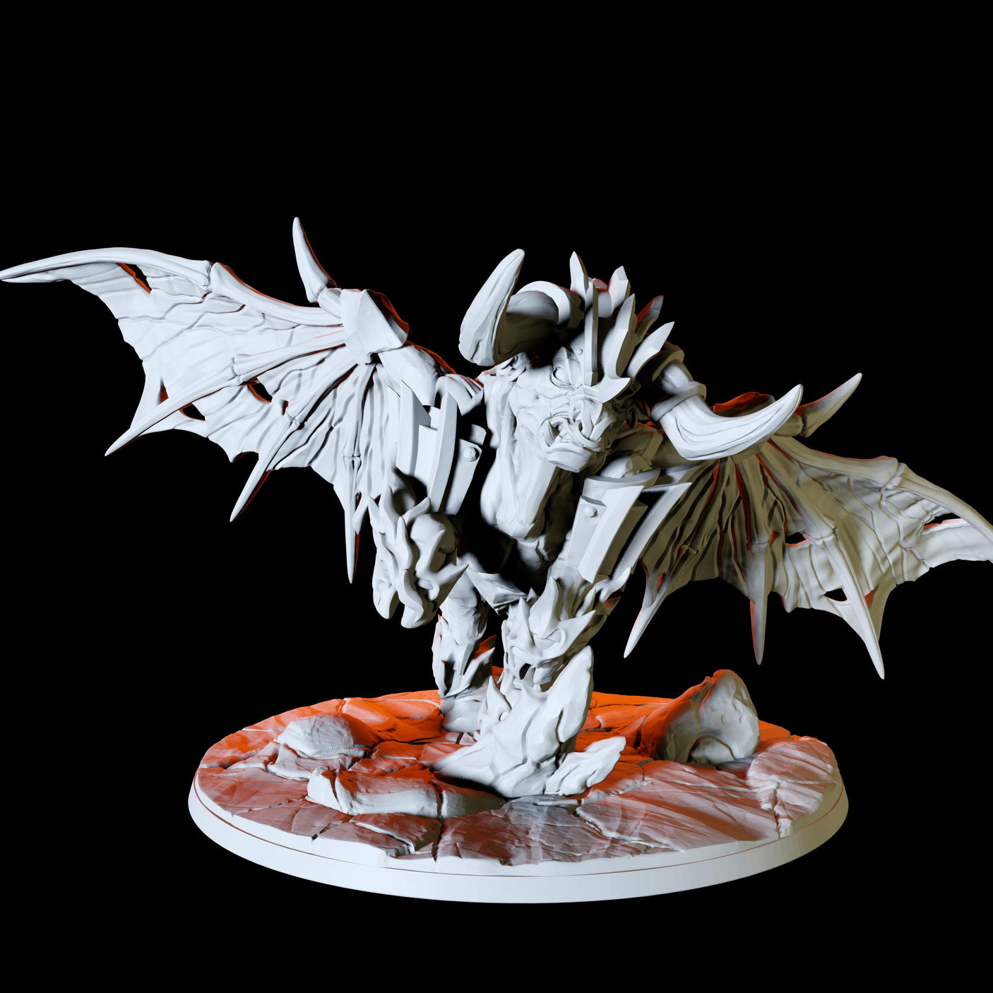 Winged Bull Miniature for Dungeons and Dragons, Pathfinder or other TTRPGs