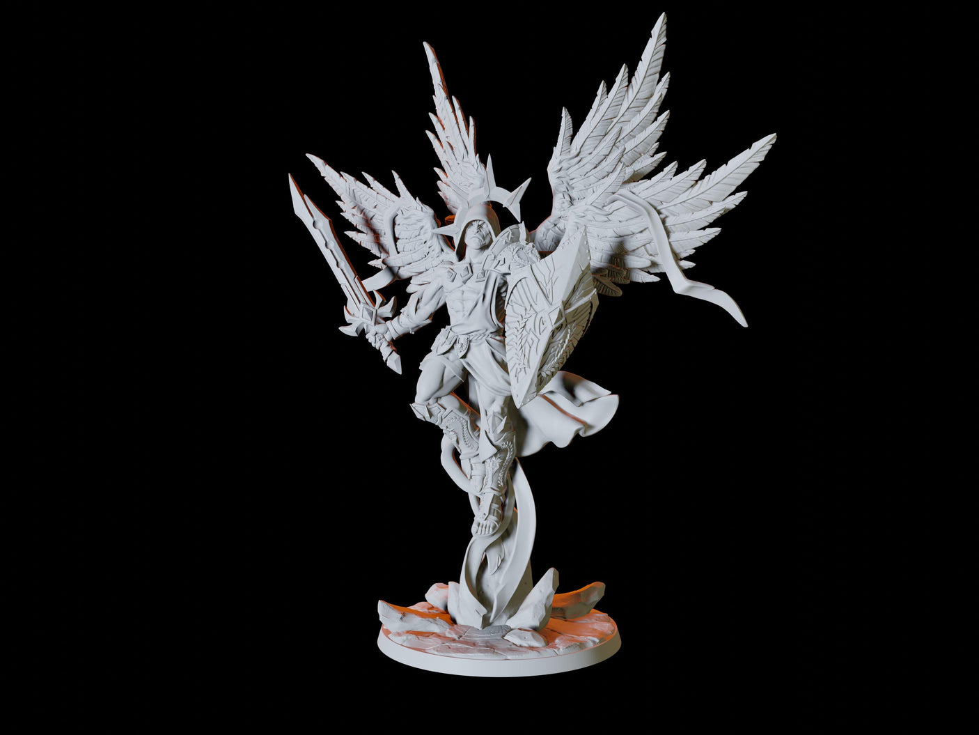 Winged Celestial Miniature for Dungeons and Dragons, Pathfinder or other TTRPGs