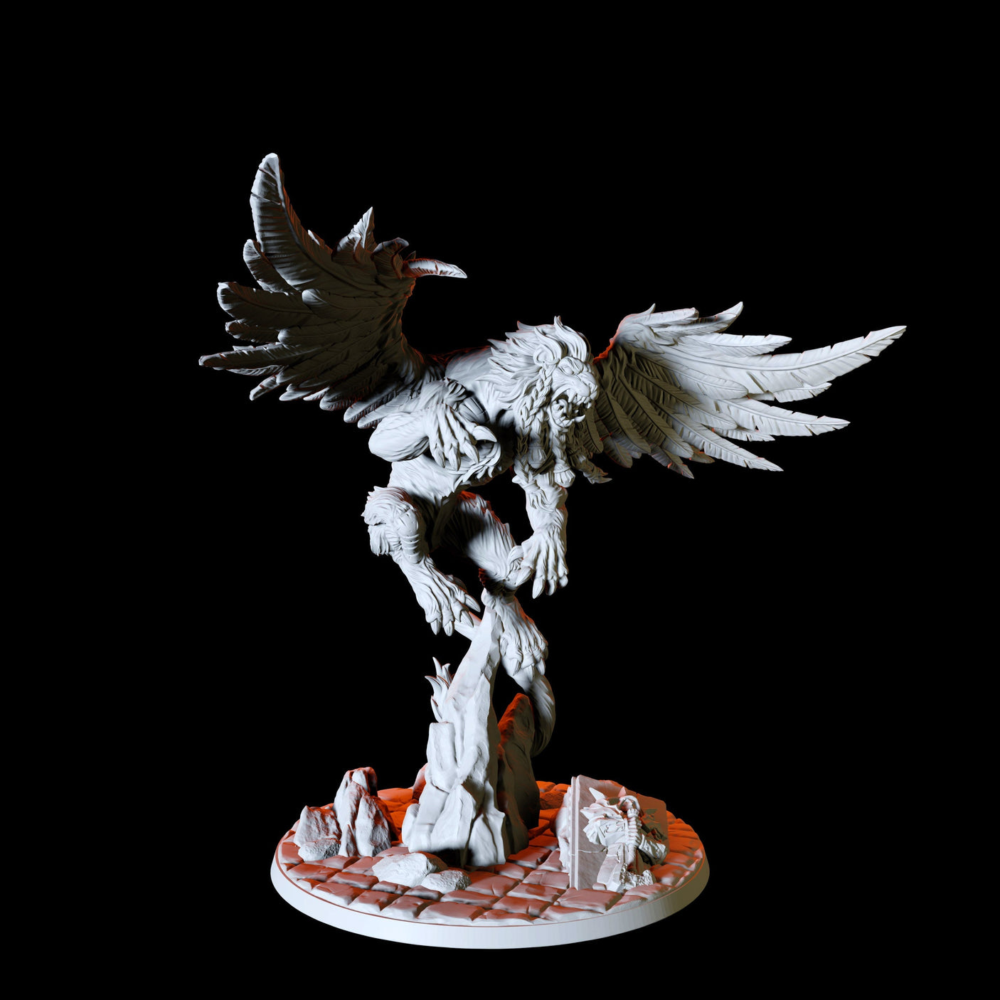 Winged Lion Miniature for Dungeons and Dragons, Pathfinder or other TTRPGs