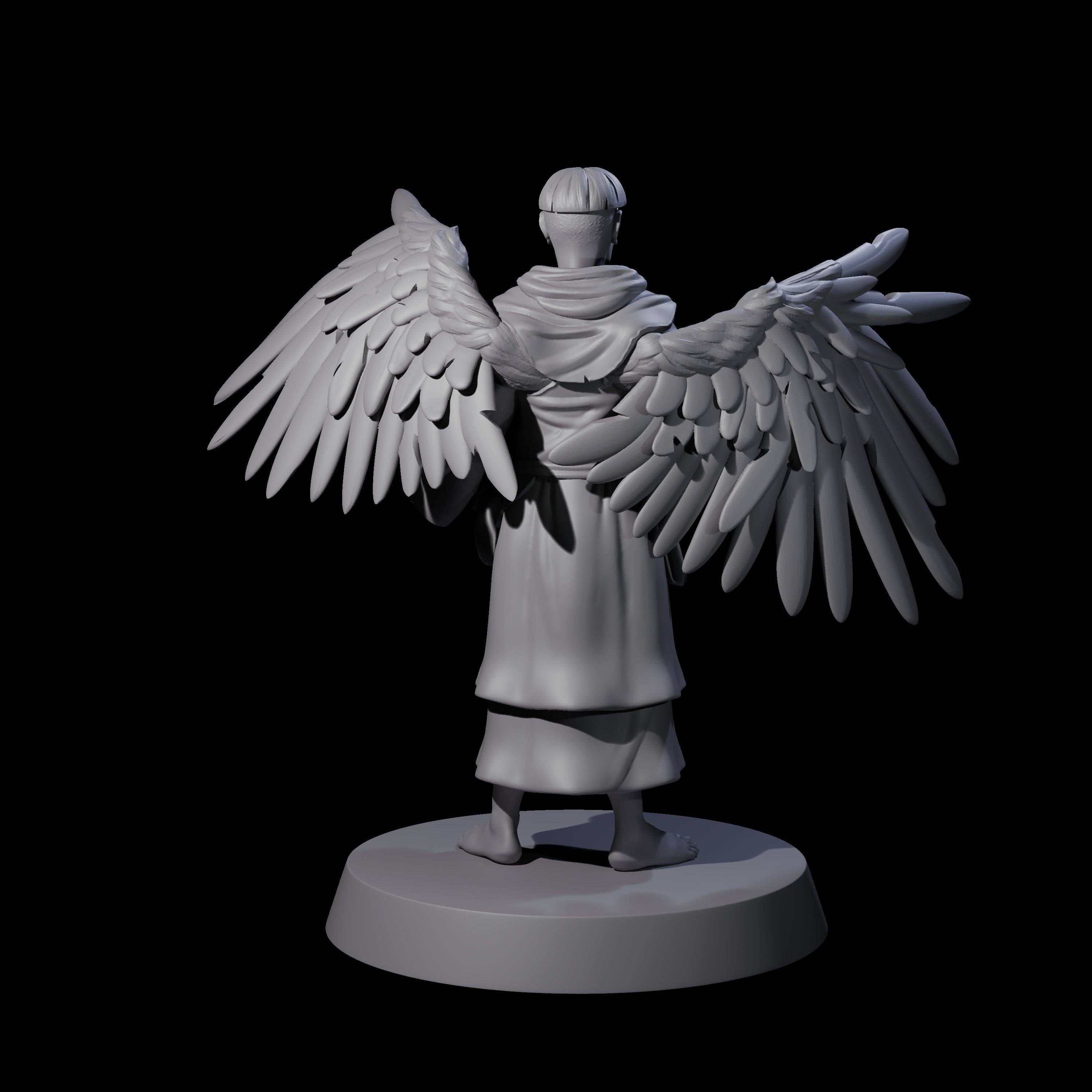 Winged Monk Miniature for Dungeons and Dragons, Pathfinder or other TTRPGs