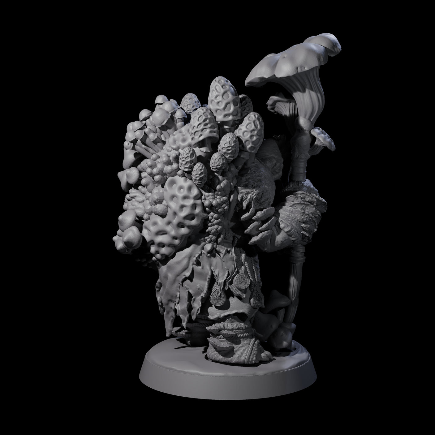 Wise Fungal Tortle Sage Miniature for Dungeons and Dragons, Pathfinder or other TTRPGs