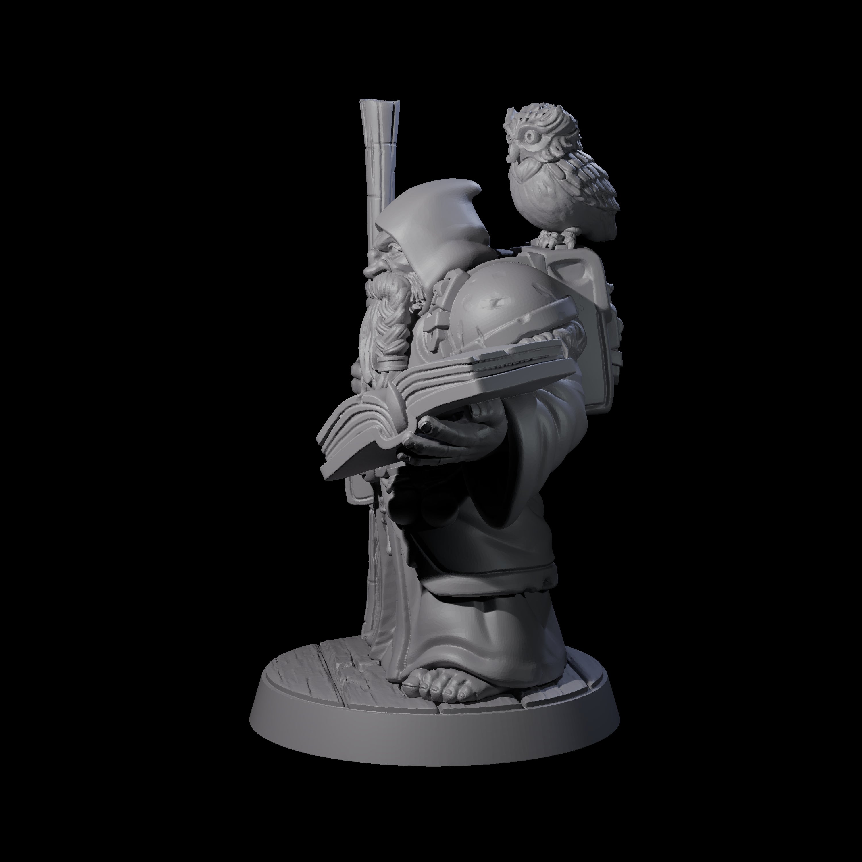 Wise Travelling Dwarf Seer Miniature for Dungeons and Dragons, Pathfinder or other TTRPGs
