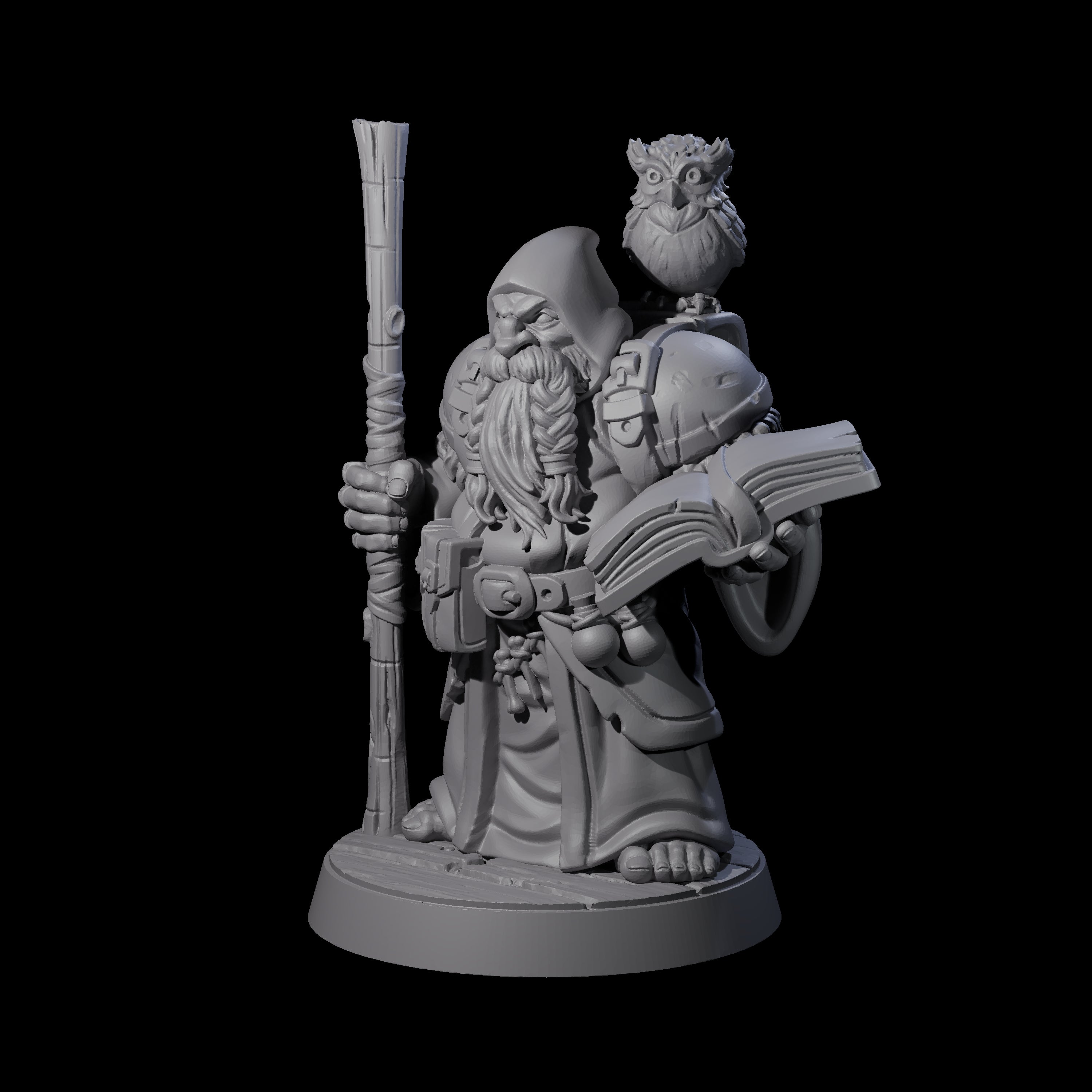 Wise Travelling Dwarf Seer Miniature for Dungeons and Dragons, Pathfinder or other TTRPGs