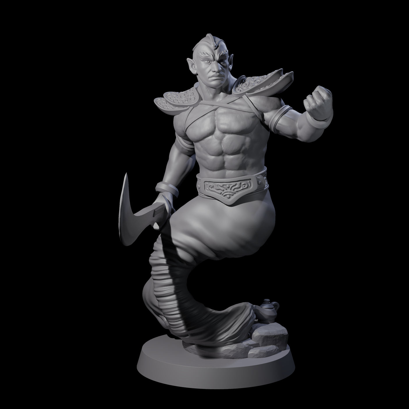 Wish Granting Djinni Miniature for Dungeons and Dragons, Pathfinder or other TTRPGs