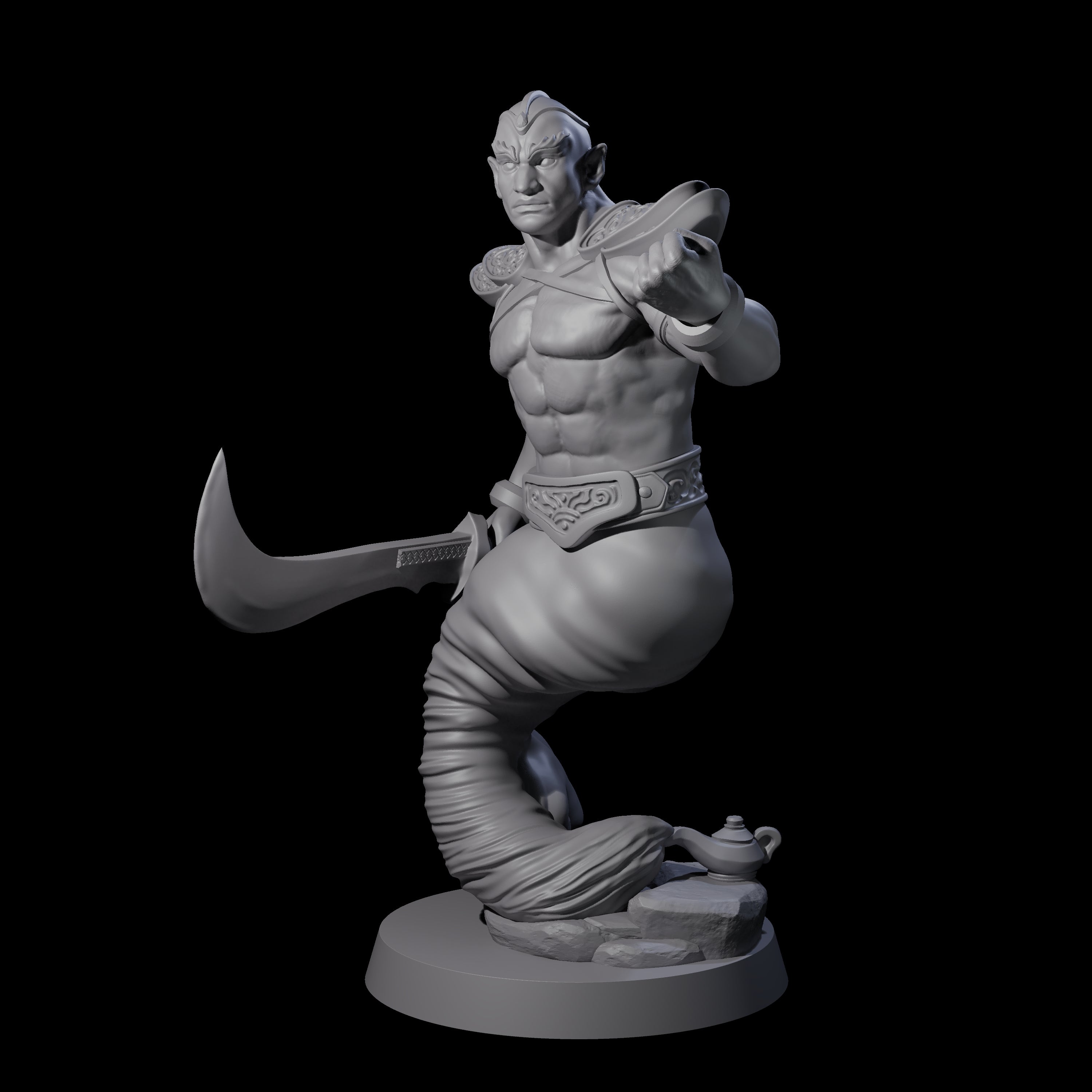 Wish Granting Djinni Miniature for Dungeons and Dragons, Pathfinder or other TTRPGs