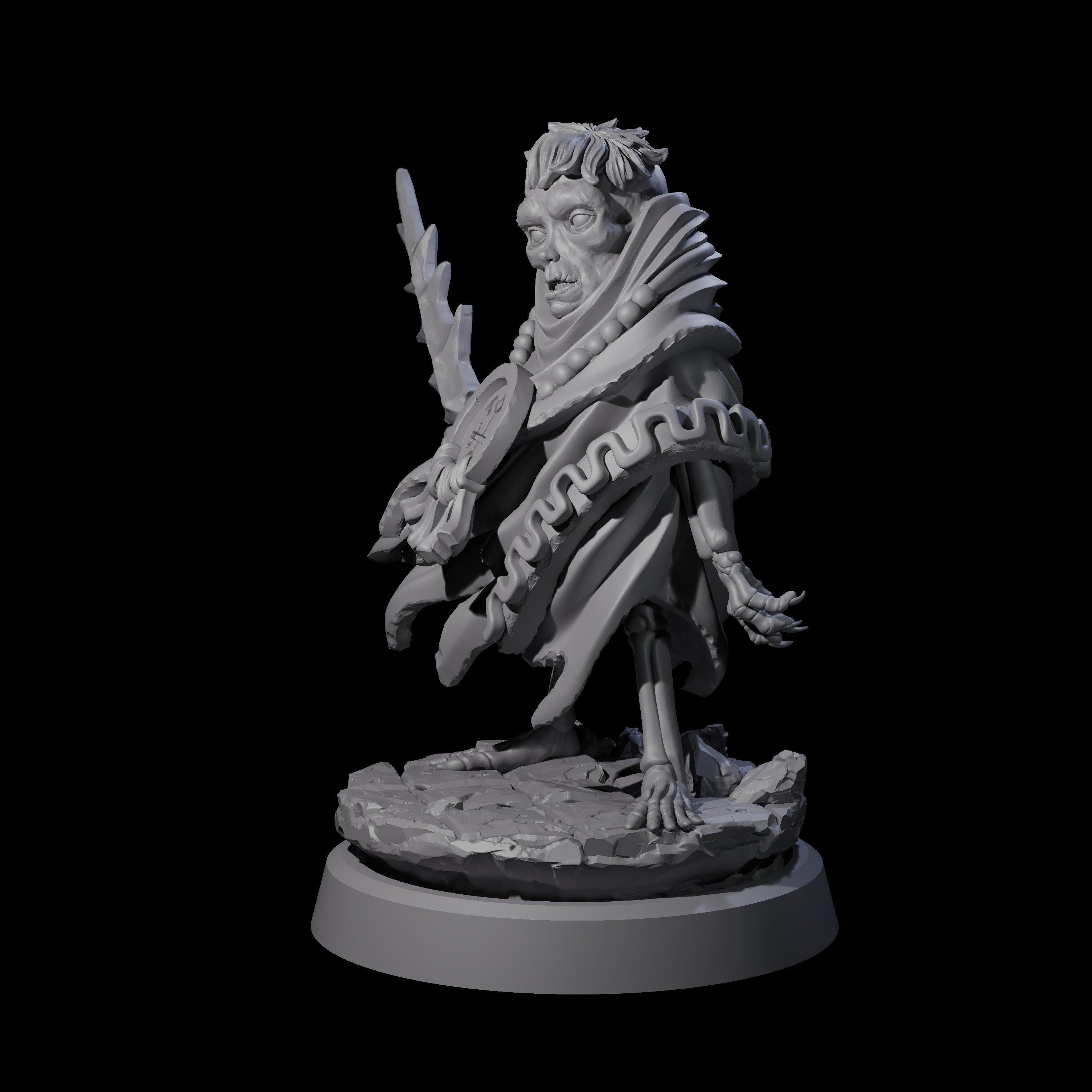 Withered Necromancer Marrowling A Miniature for Dungeons and Dragons, Pathfinder or other TTRPGs
