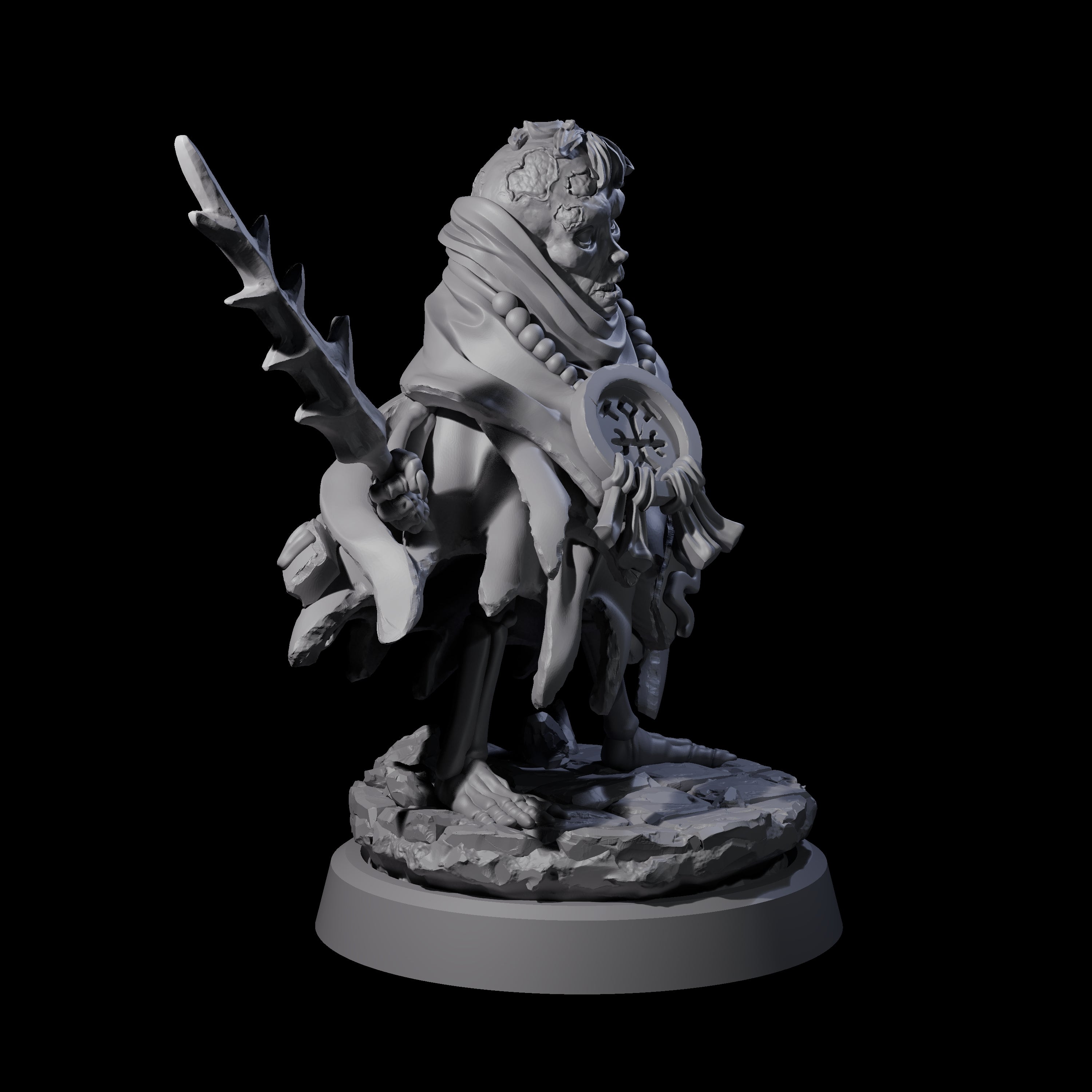 Withered Necromancer Marrowling A Miniature for Dungeons and Dragons, Pathfinder or other TTRPGs