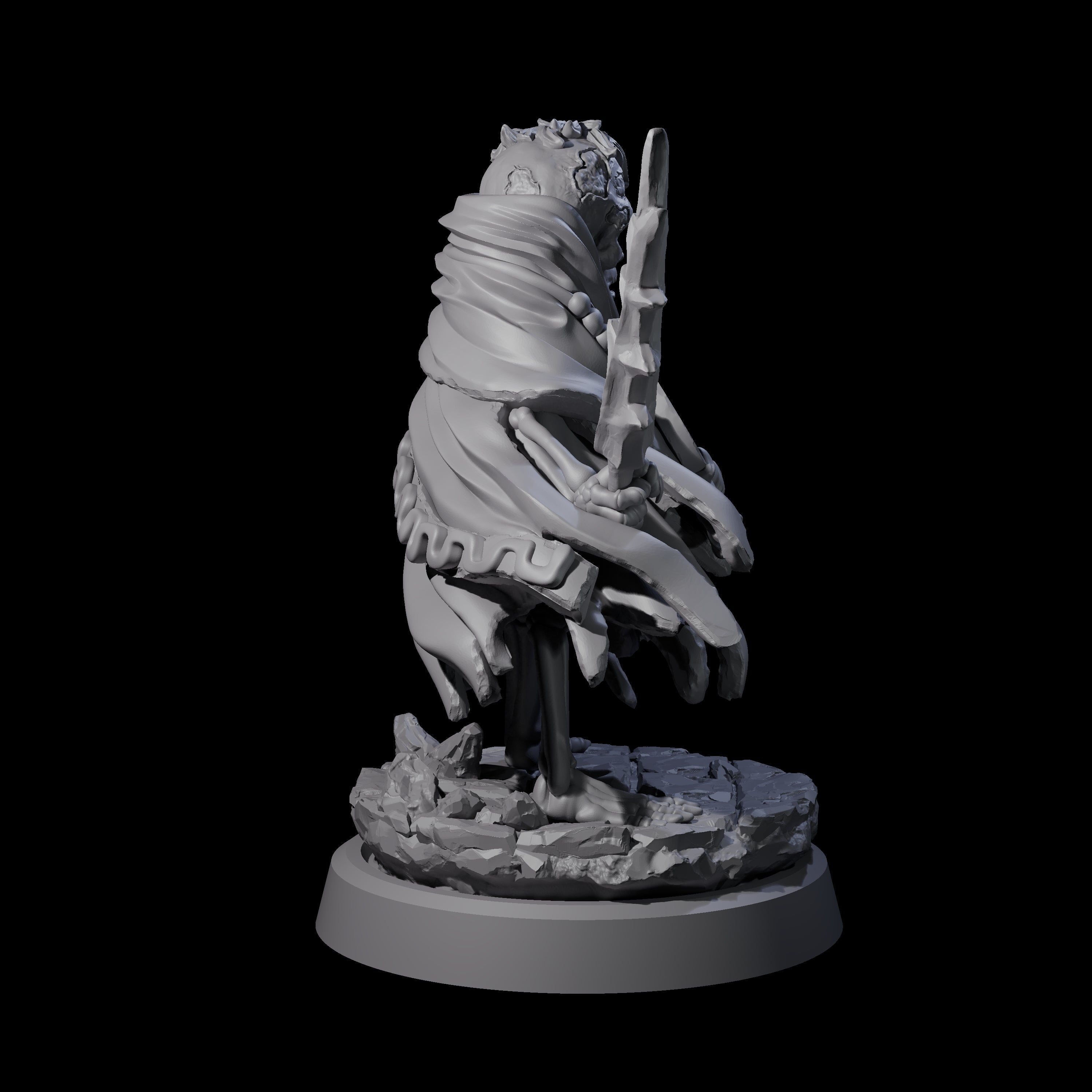 Withered Necromancer Marrowling A Miniature for Dungeons and Dragons, Pathfinder or other TTRPGs