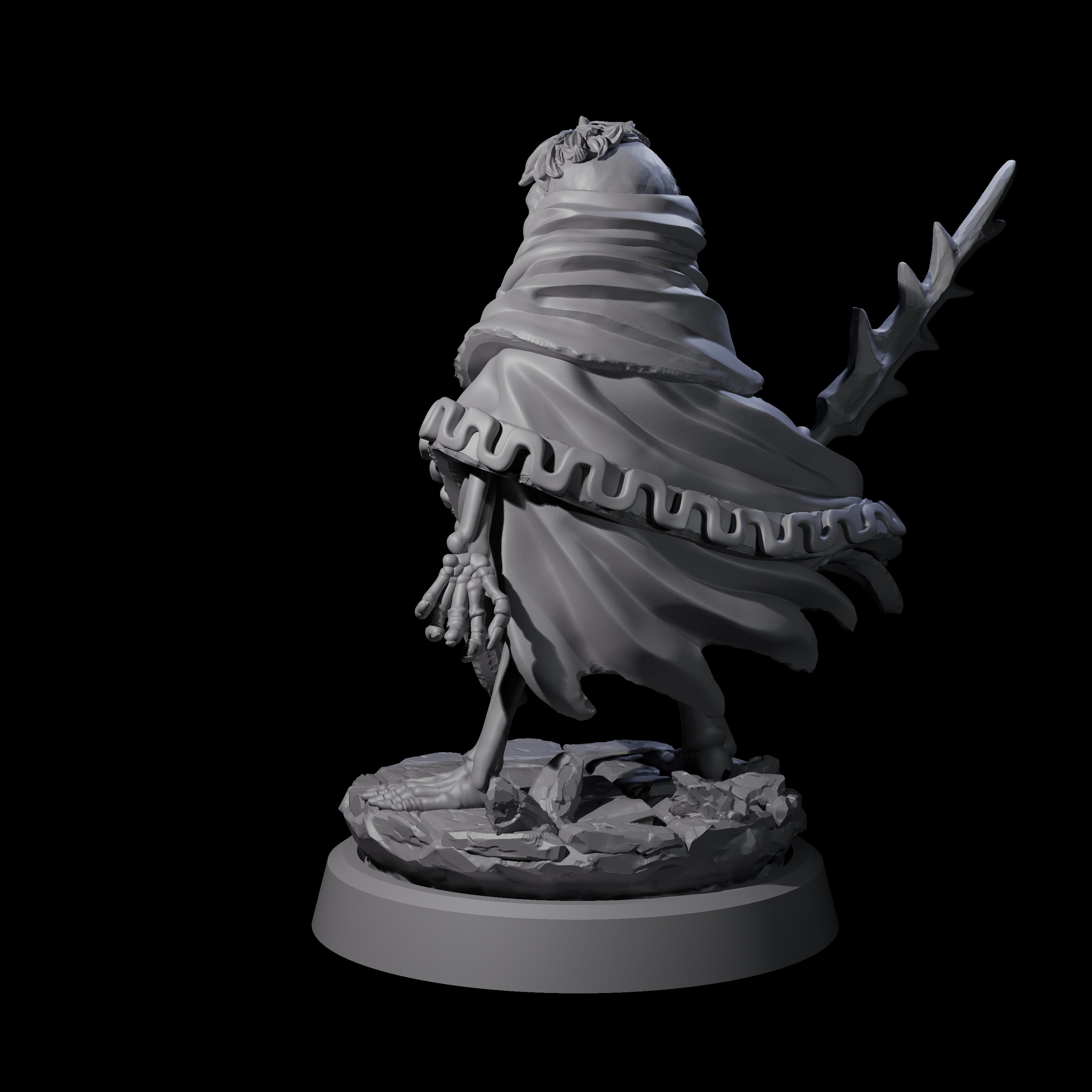 Withered Necromancer Marrowling A Miniature for Dungeons and Dragons, Pathfinder or other TTRPGs